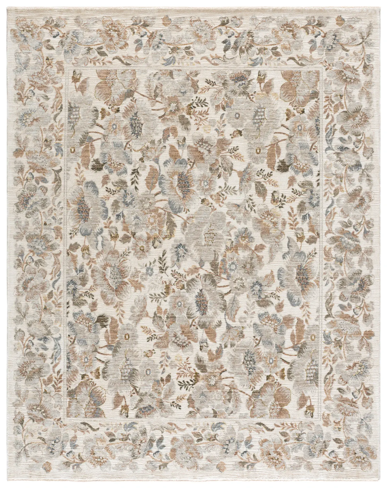 Bloom Traditional Floral Bordered Rug
