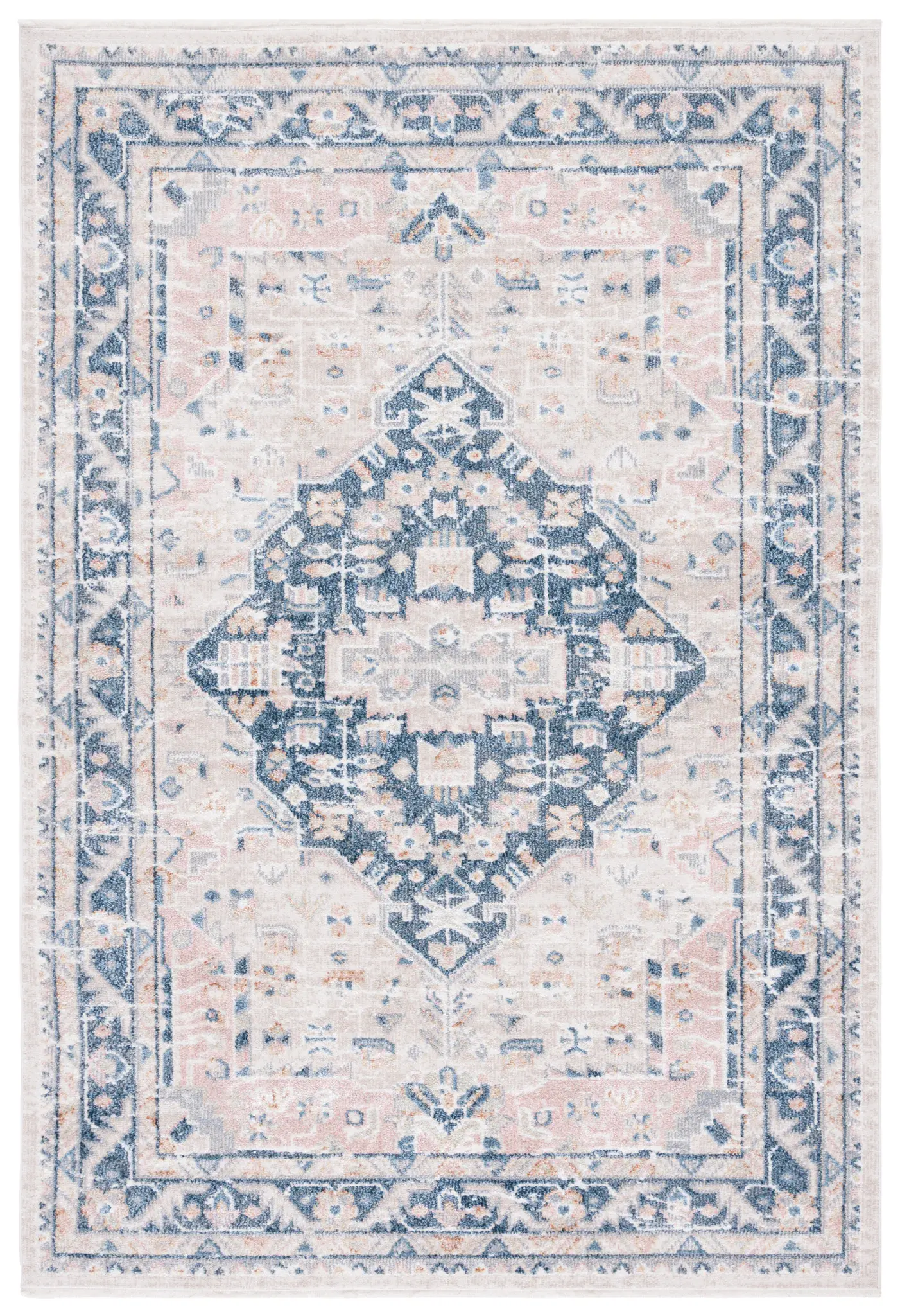 Blair Medallion Border Washable Rug