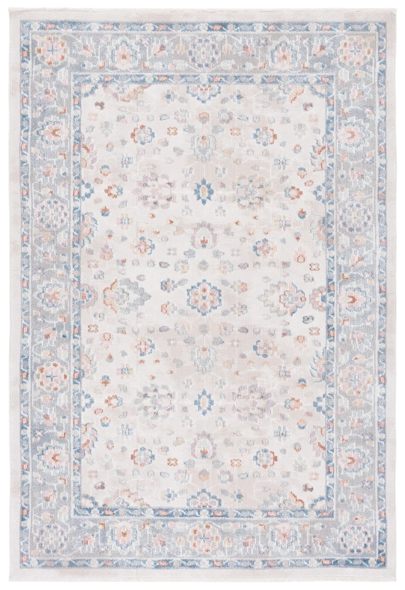 Blair Floral Bordered Washable Rug