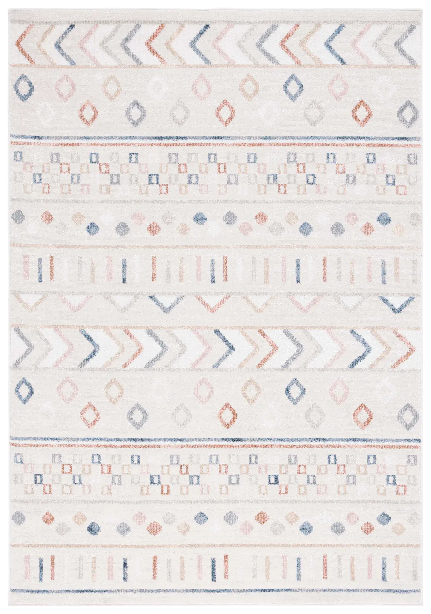 Blair Banded Geometric Washable Rug