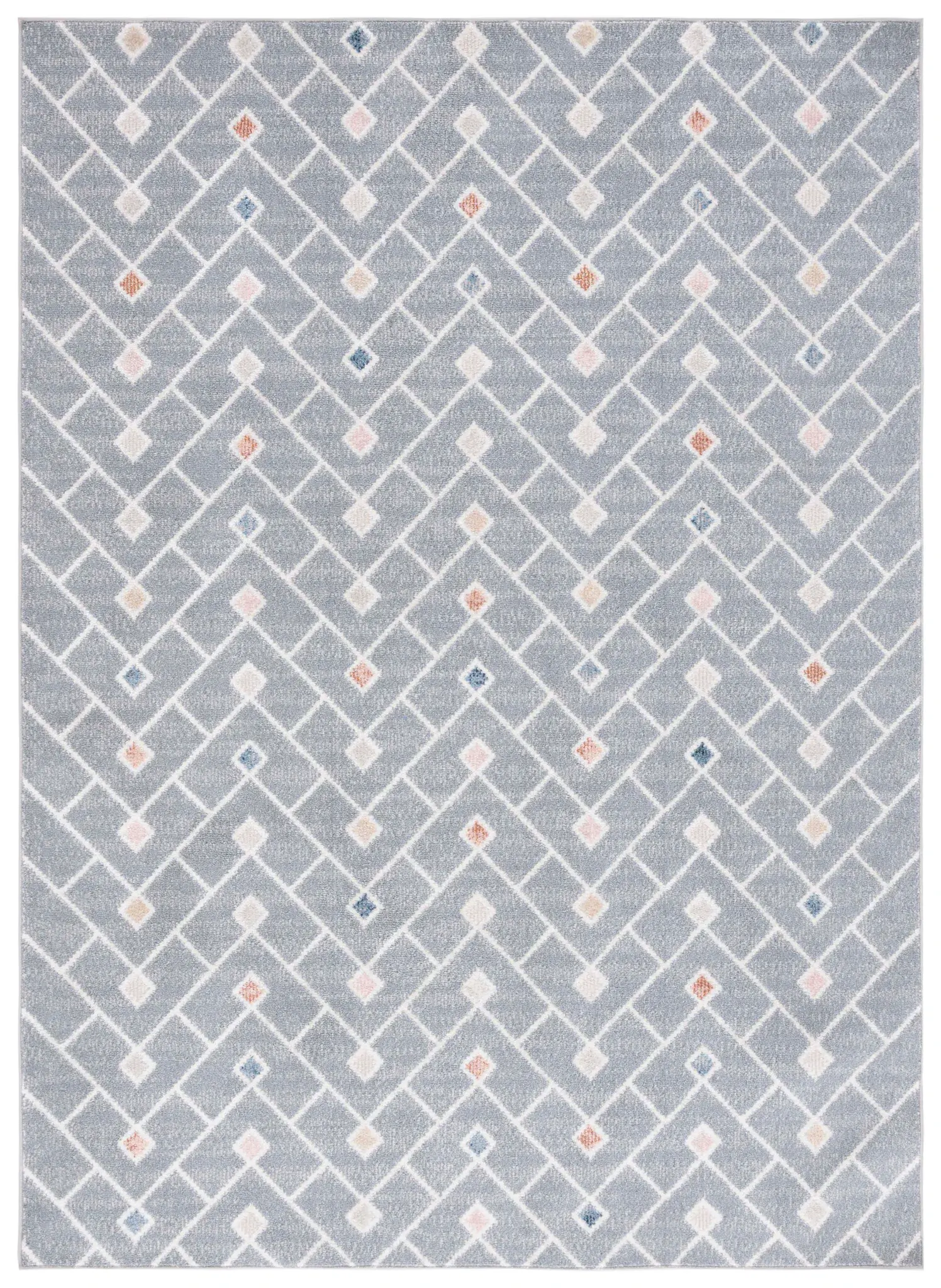 Blair Chevron Lattice Washable Rug