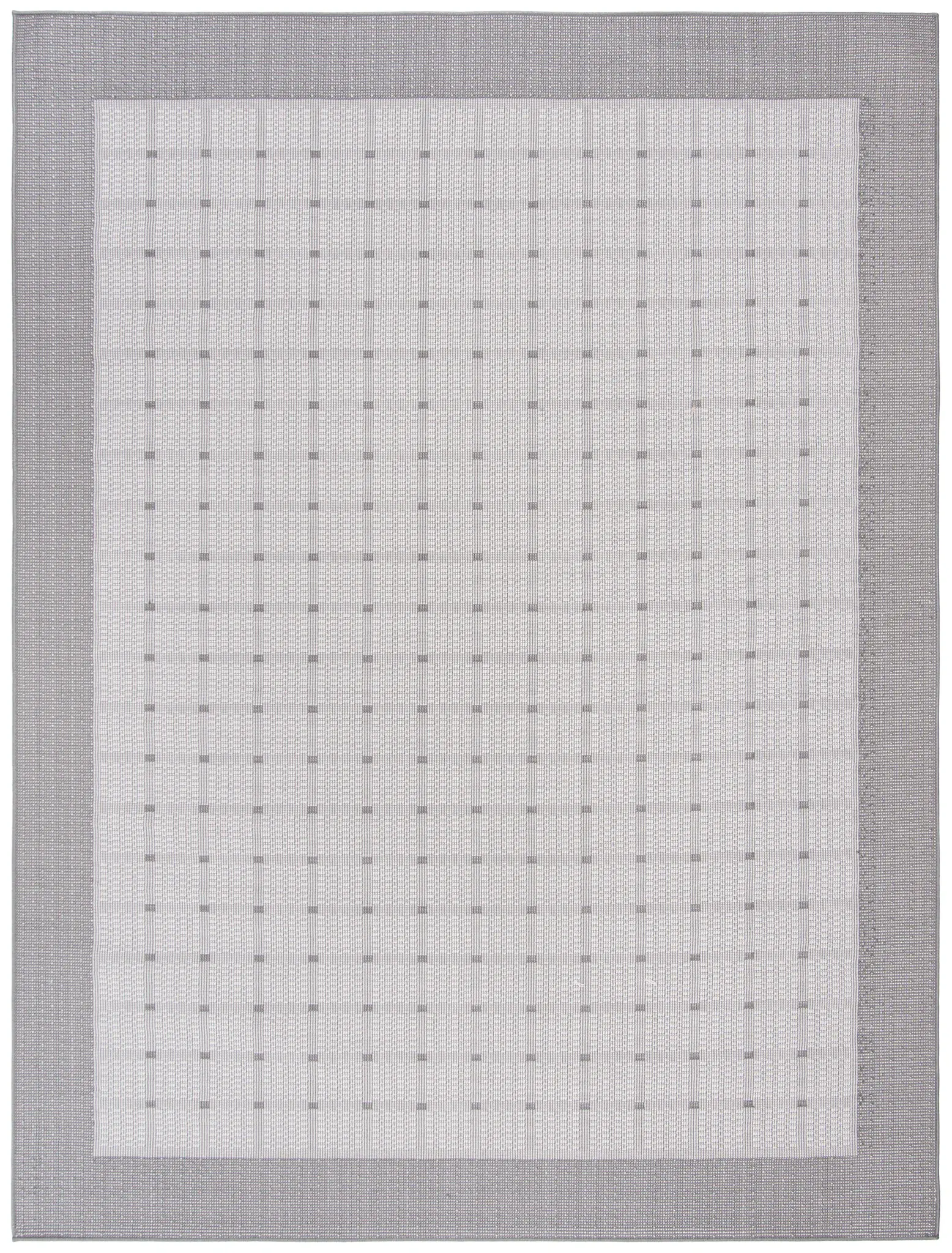 Bermuda Grid Border Washable Outdoor Rug