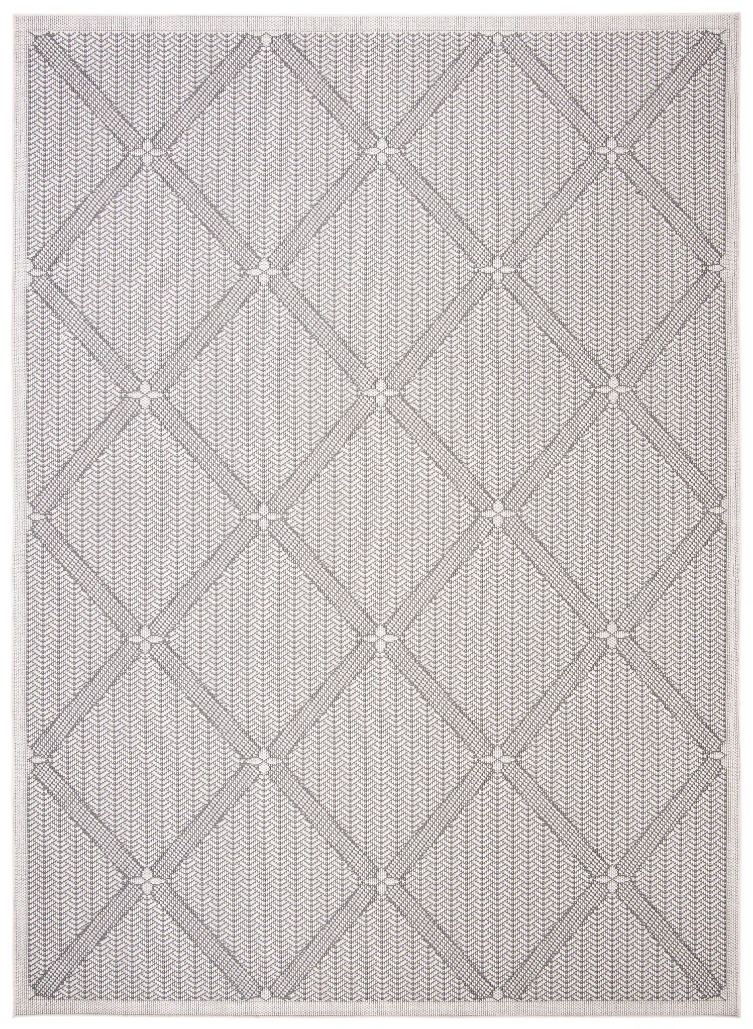 Bermuda Diamond Lattice Washable Outdoor Rug