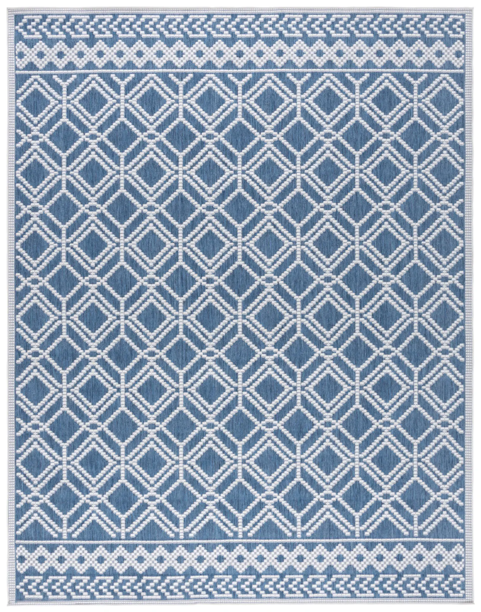 Bermuda Diamond Trellis Washable Outdoor Rug