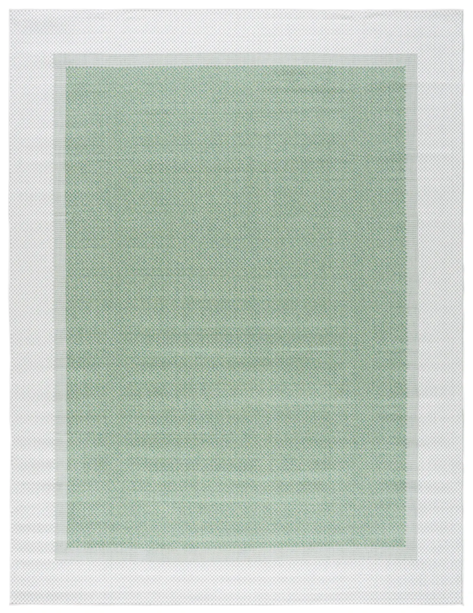 Bermuda Basketweave Border Washable Outdoor Rug
