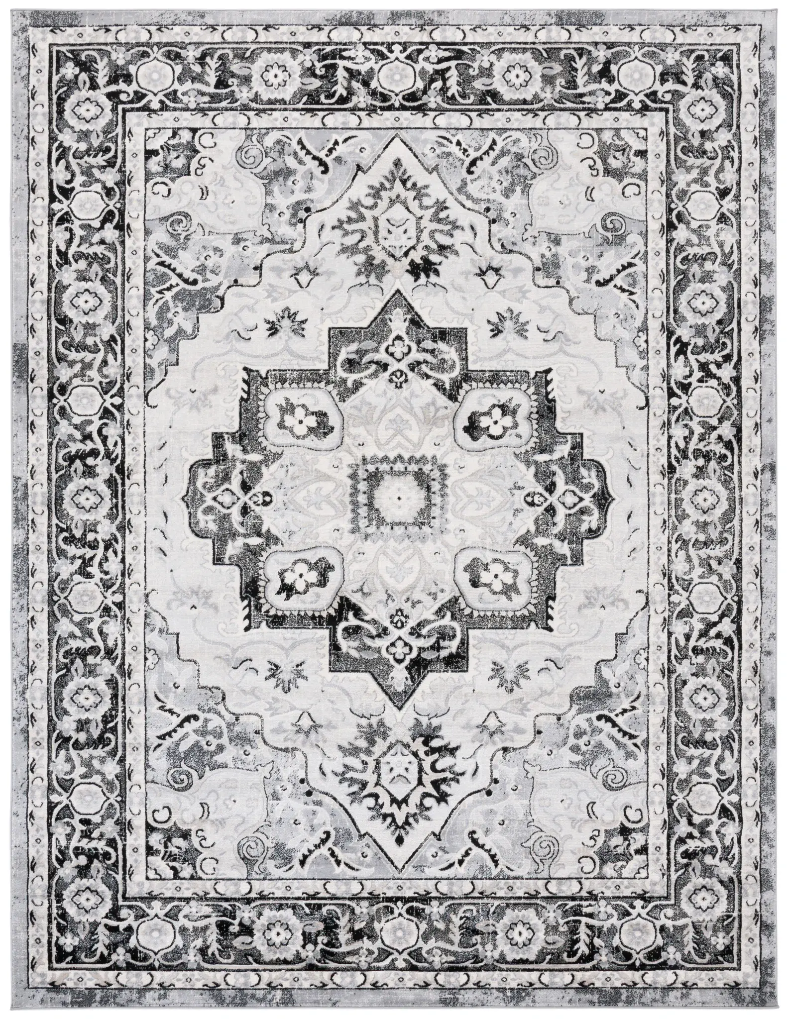 Brentwood Distressed Medallion Rug