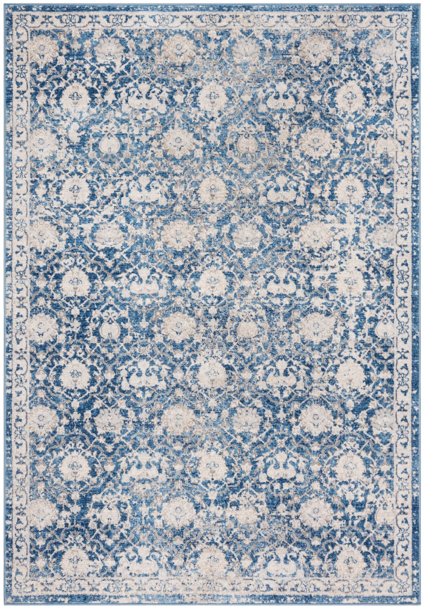 Brentwood Distressed Floral Lattice Rug