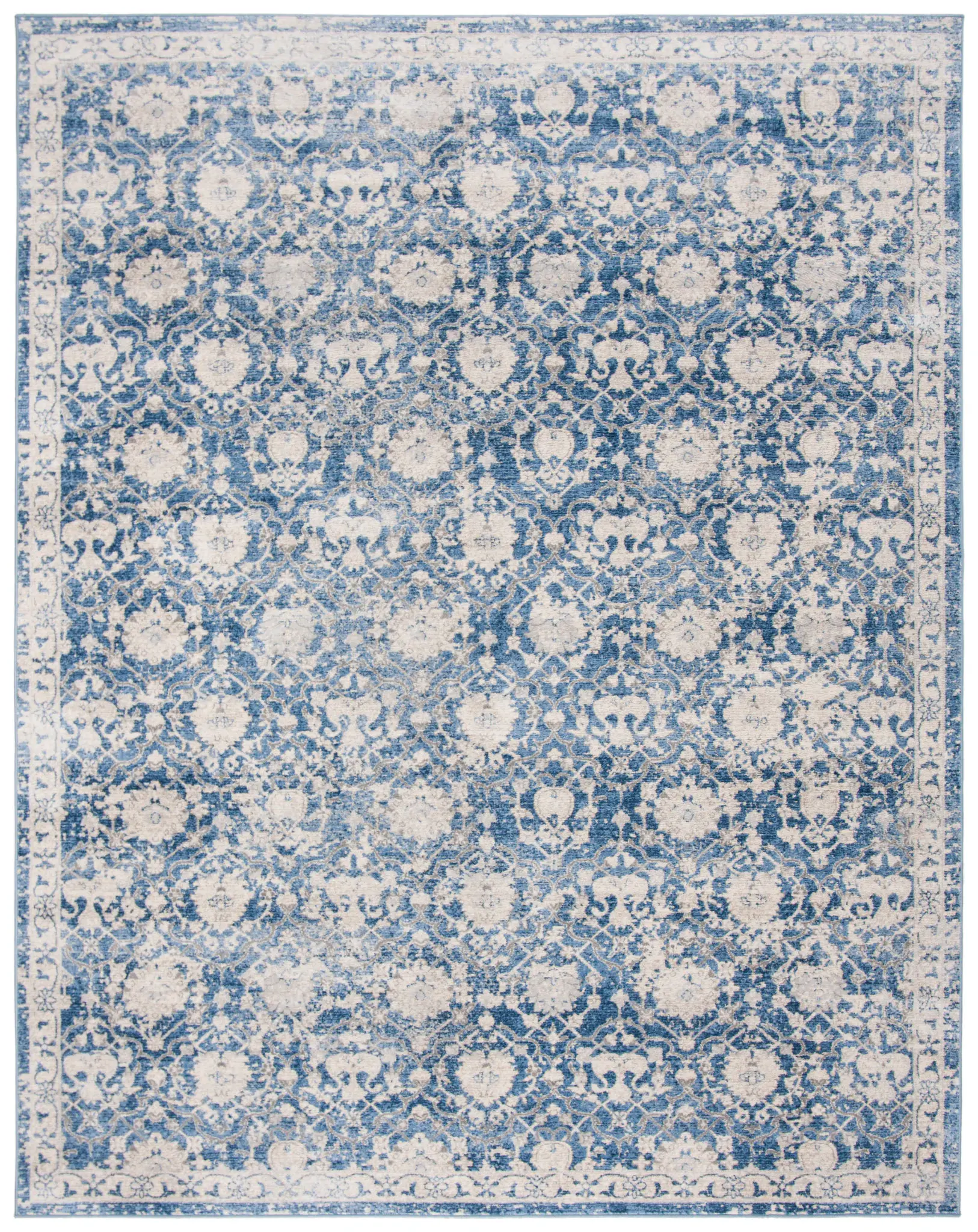 Brentwood Distressed Floral Lattice Rug