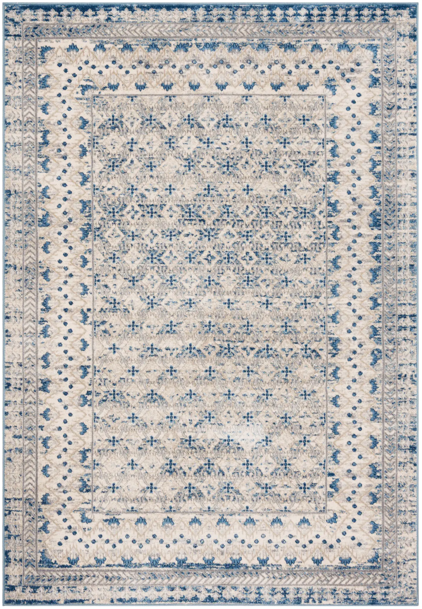 Brentwood Bordered Tile Rug