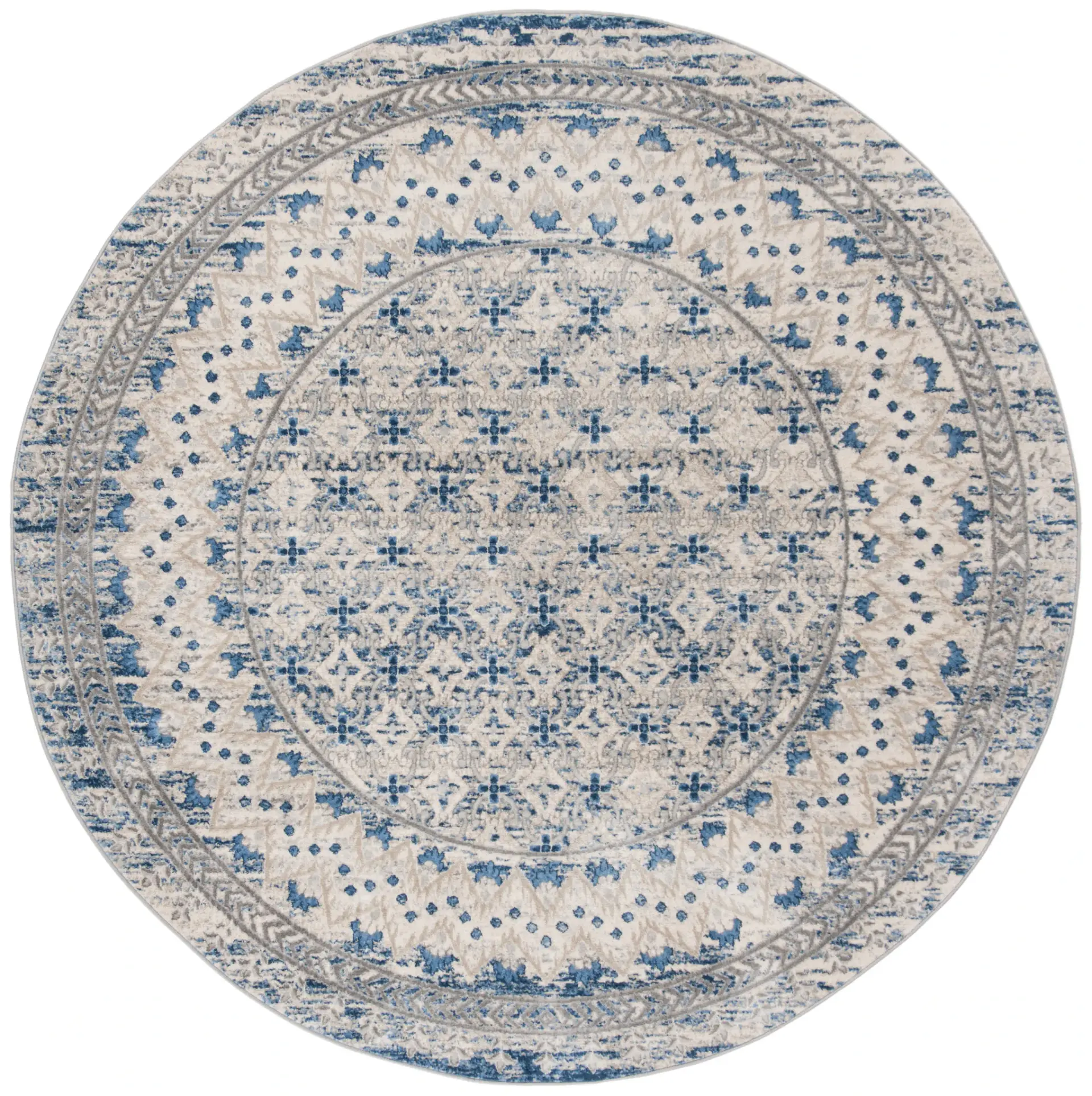 Brentwood Bordered Tile Rug