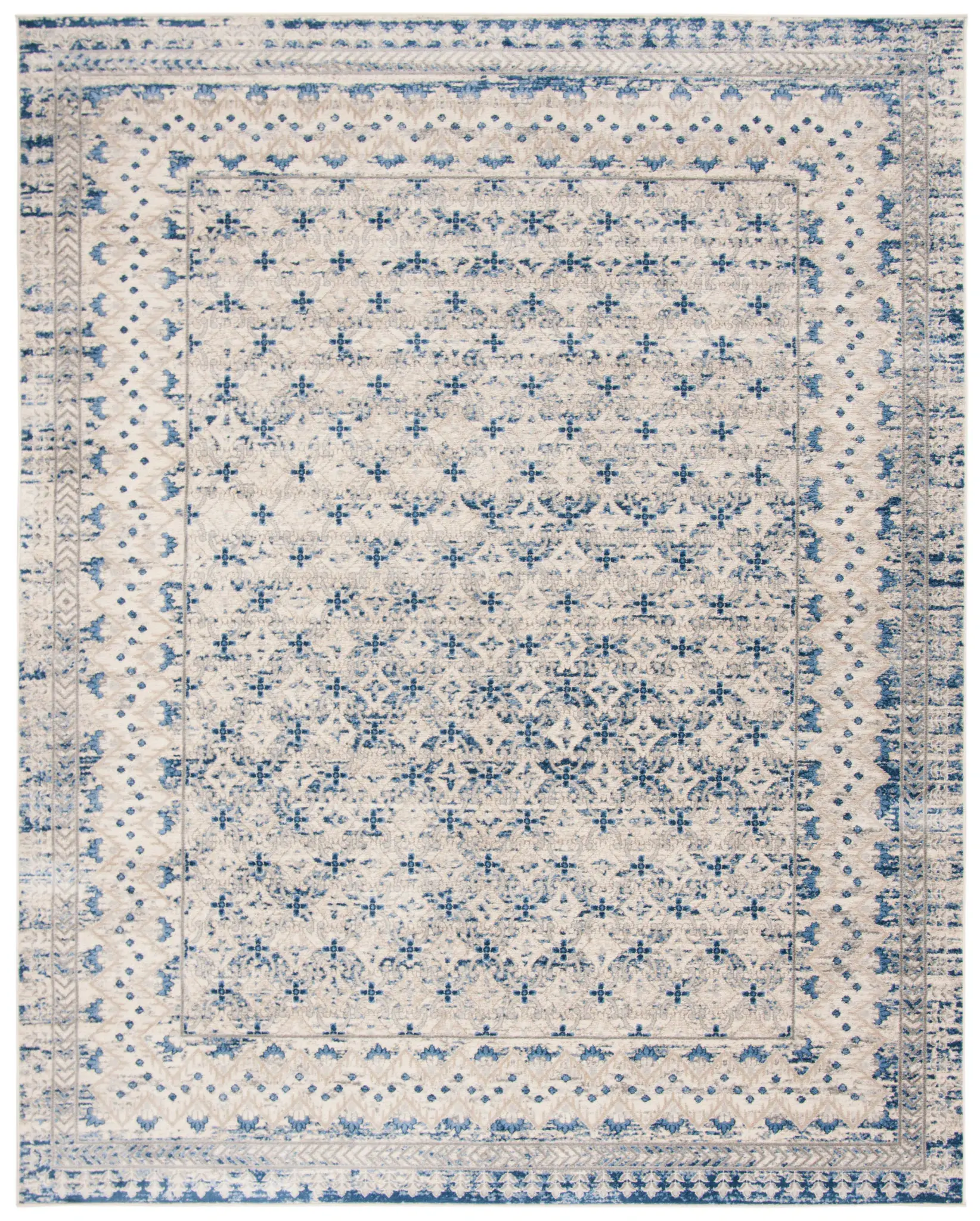 Brentwood Bordered Tile Rug