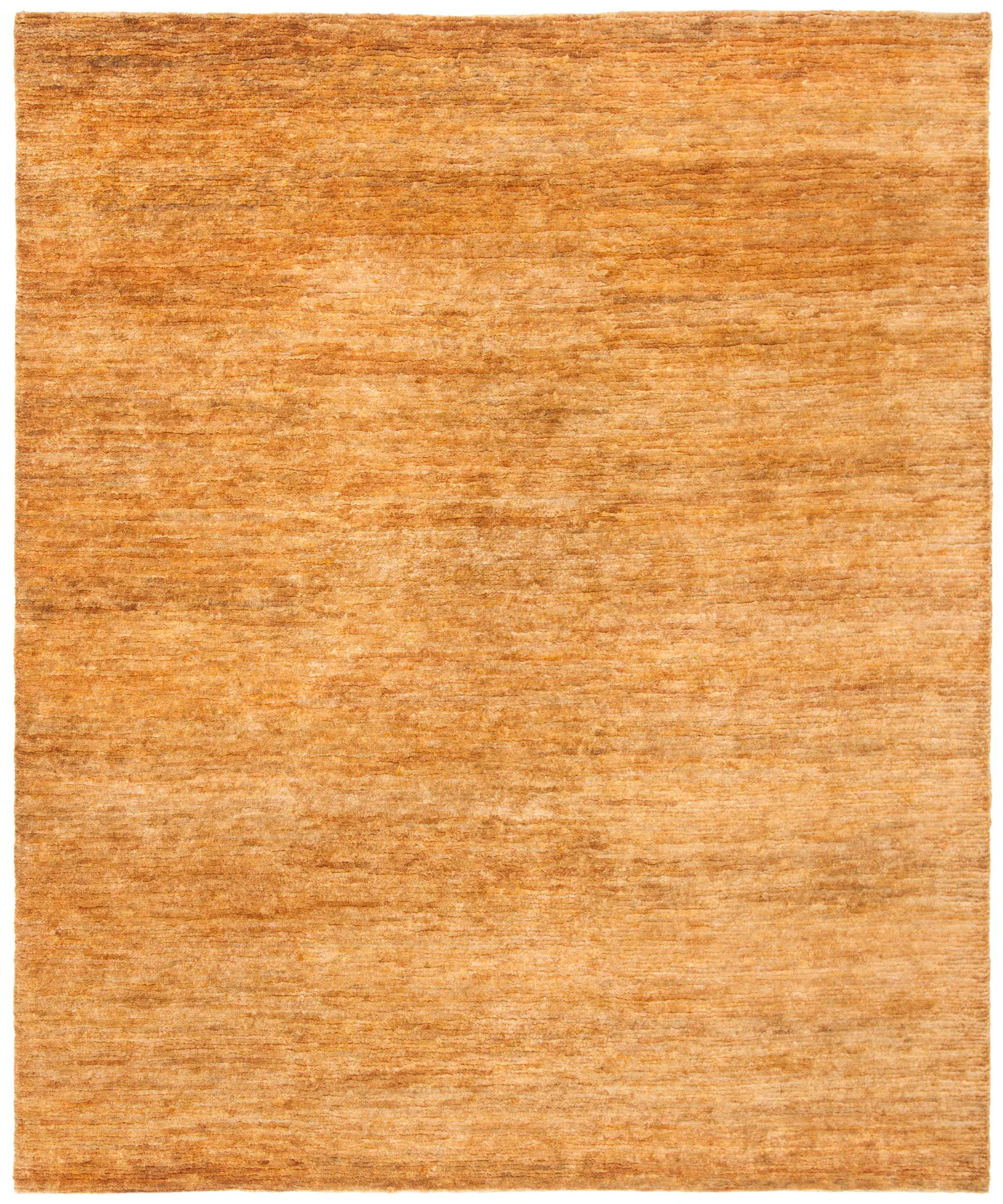 Bohemian Modern Textured Solid Hand-Knotted Rug