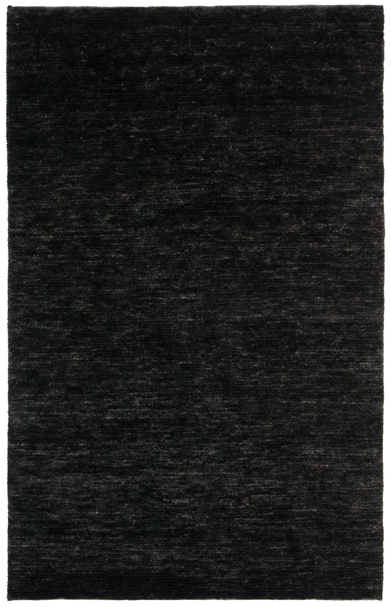Bohemian Modern Textured Solid Hand-Knotted Rug