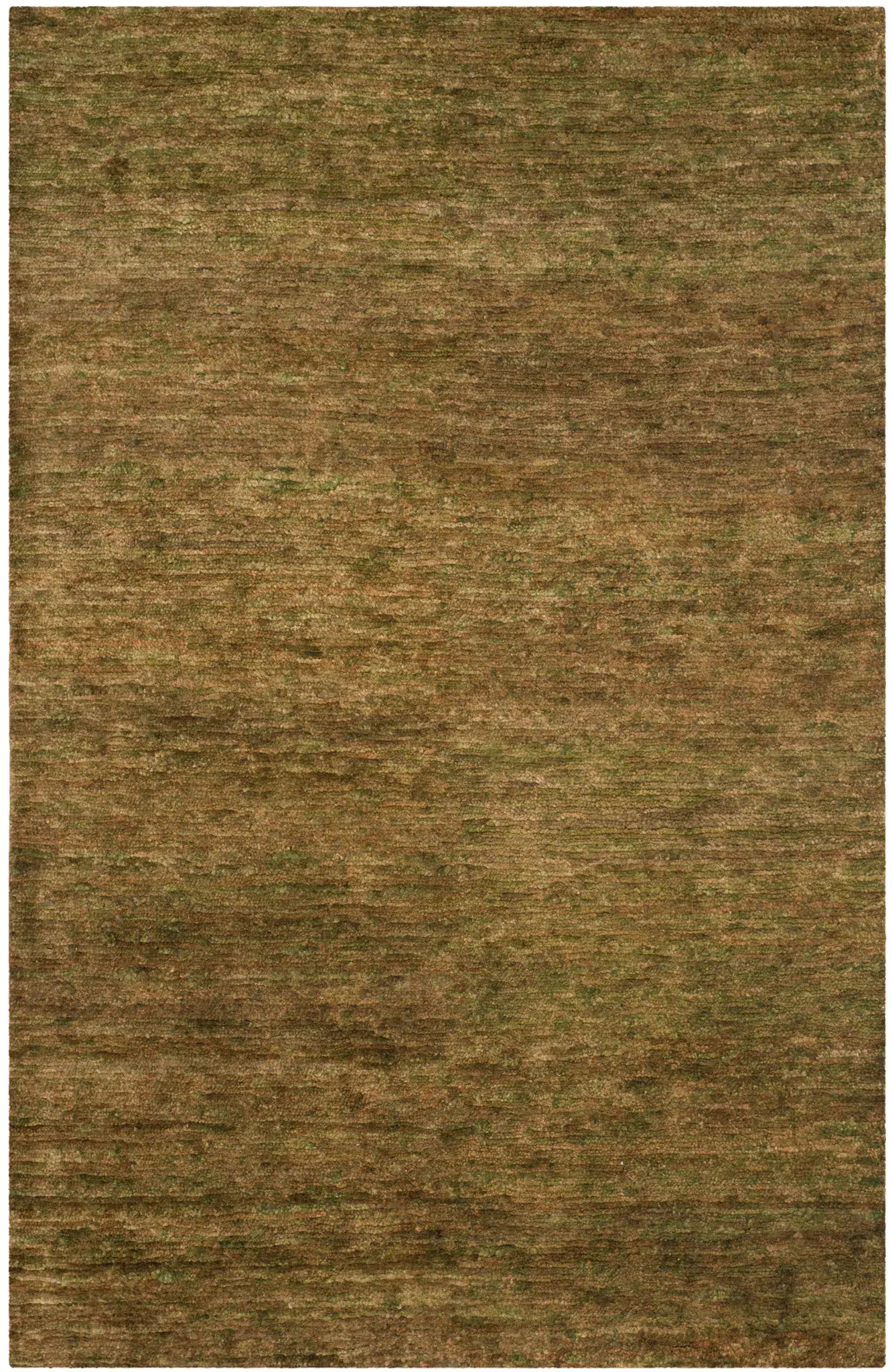 Bohemian Modern Textured Solid Hand-Knotted Rug