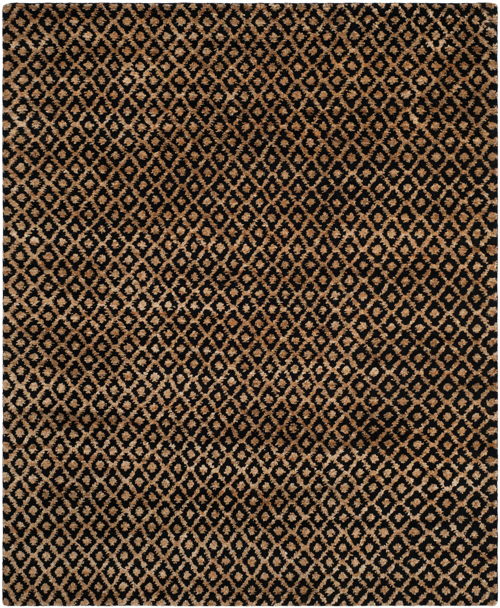 Bohemian Diamond Lattice Hand-Tufted Rug