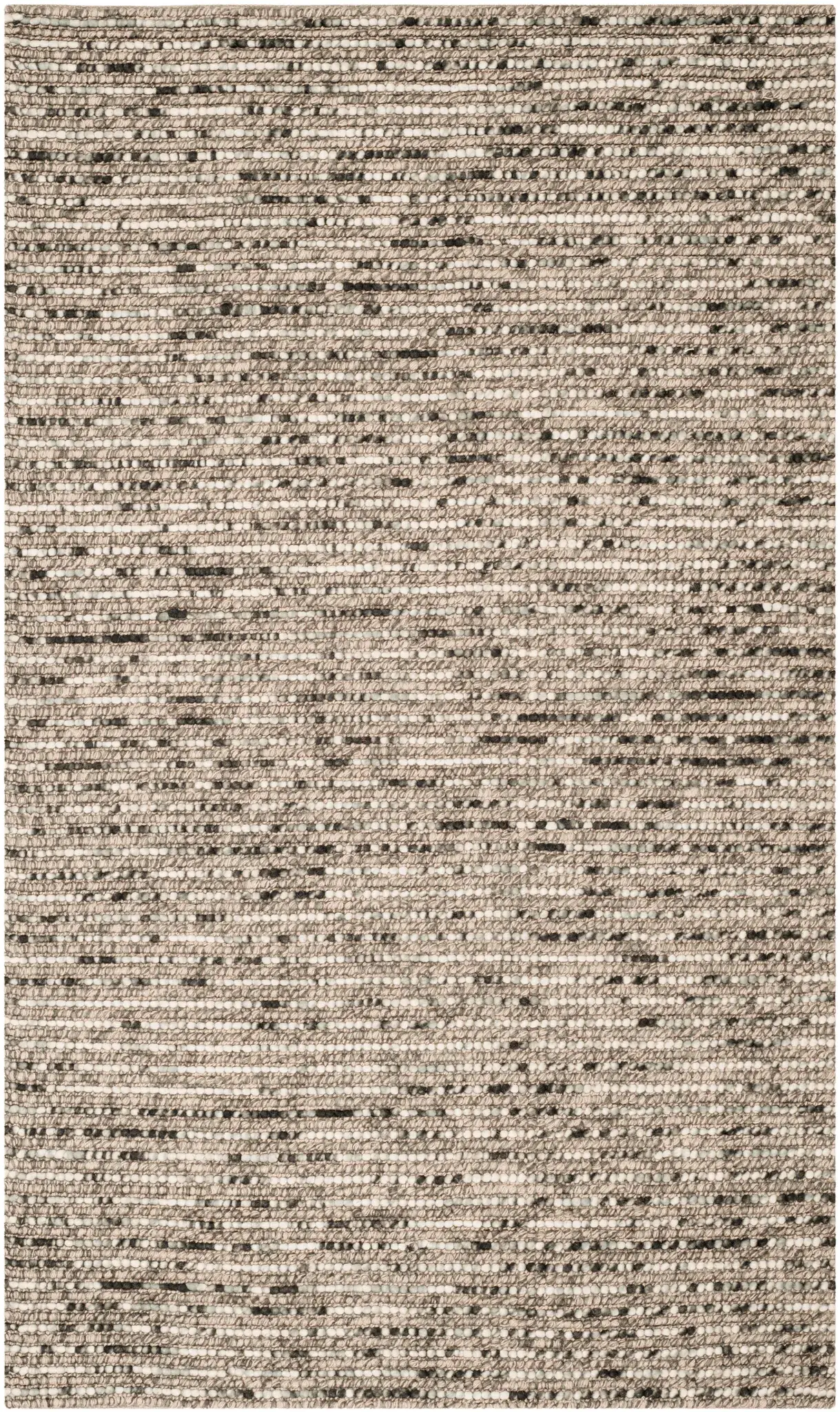 Bohemian Scandinavian Striped Hand-Woven Rug