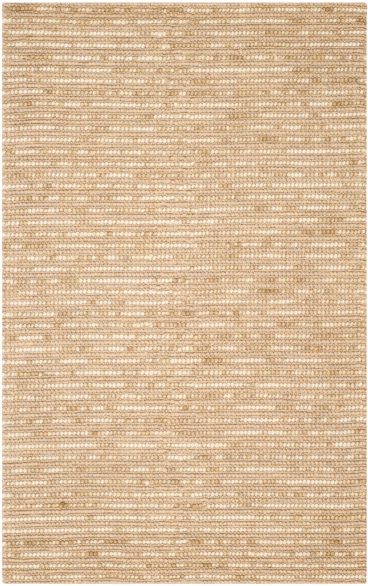 Bohemian Scandinavian Striped Hand-Woven Rug
