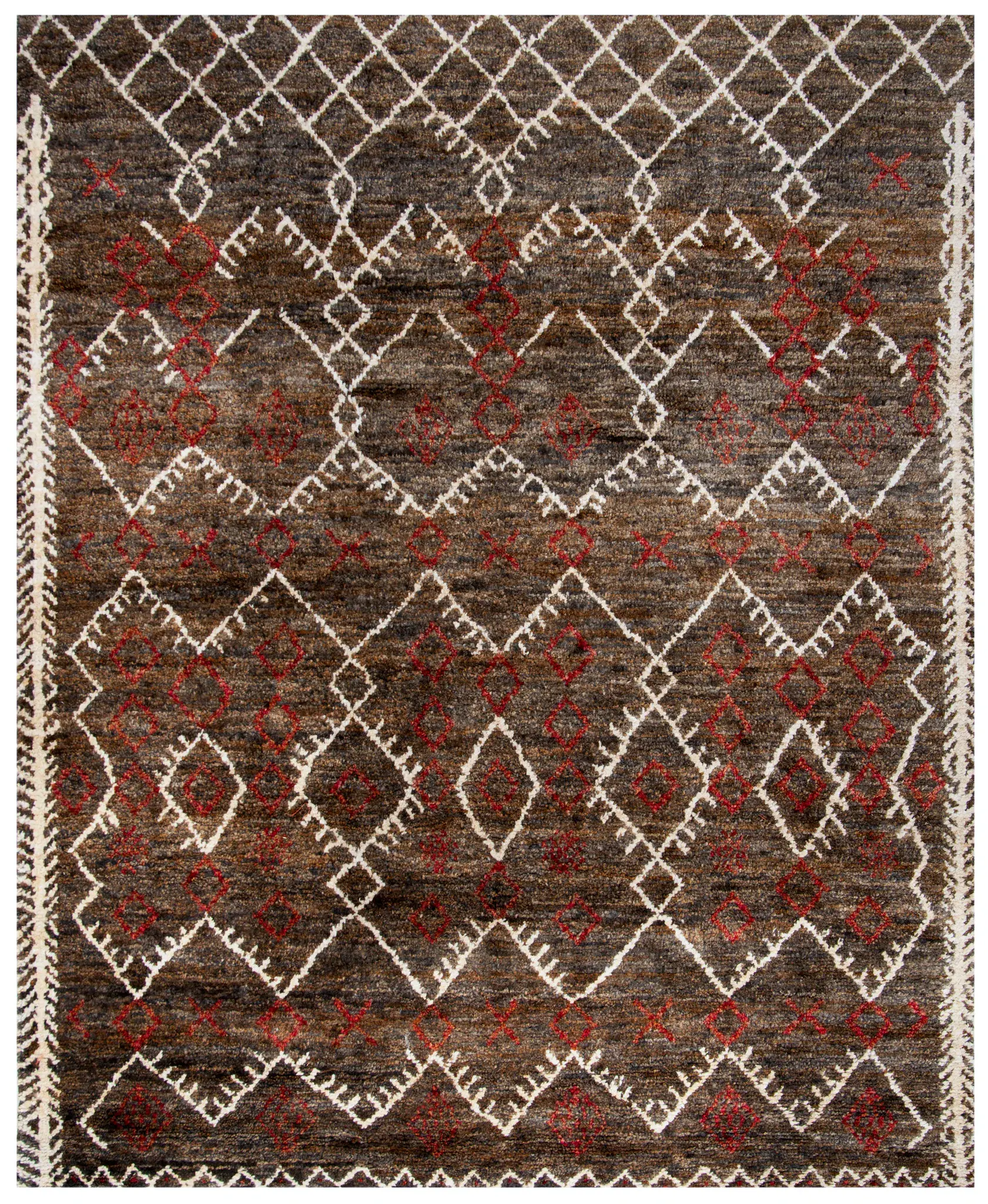 Bohemian Tribal Chevron Hand-Knotted Rug