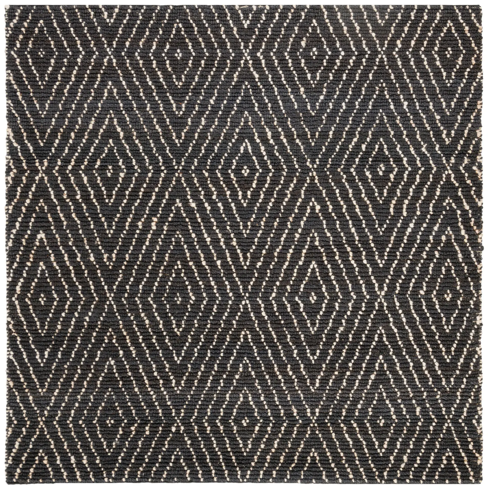 Bohemian Diamond Hand-Woven Jute Rug