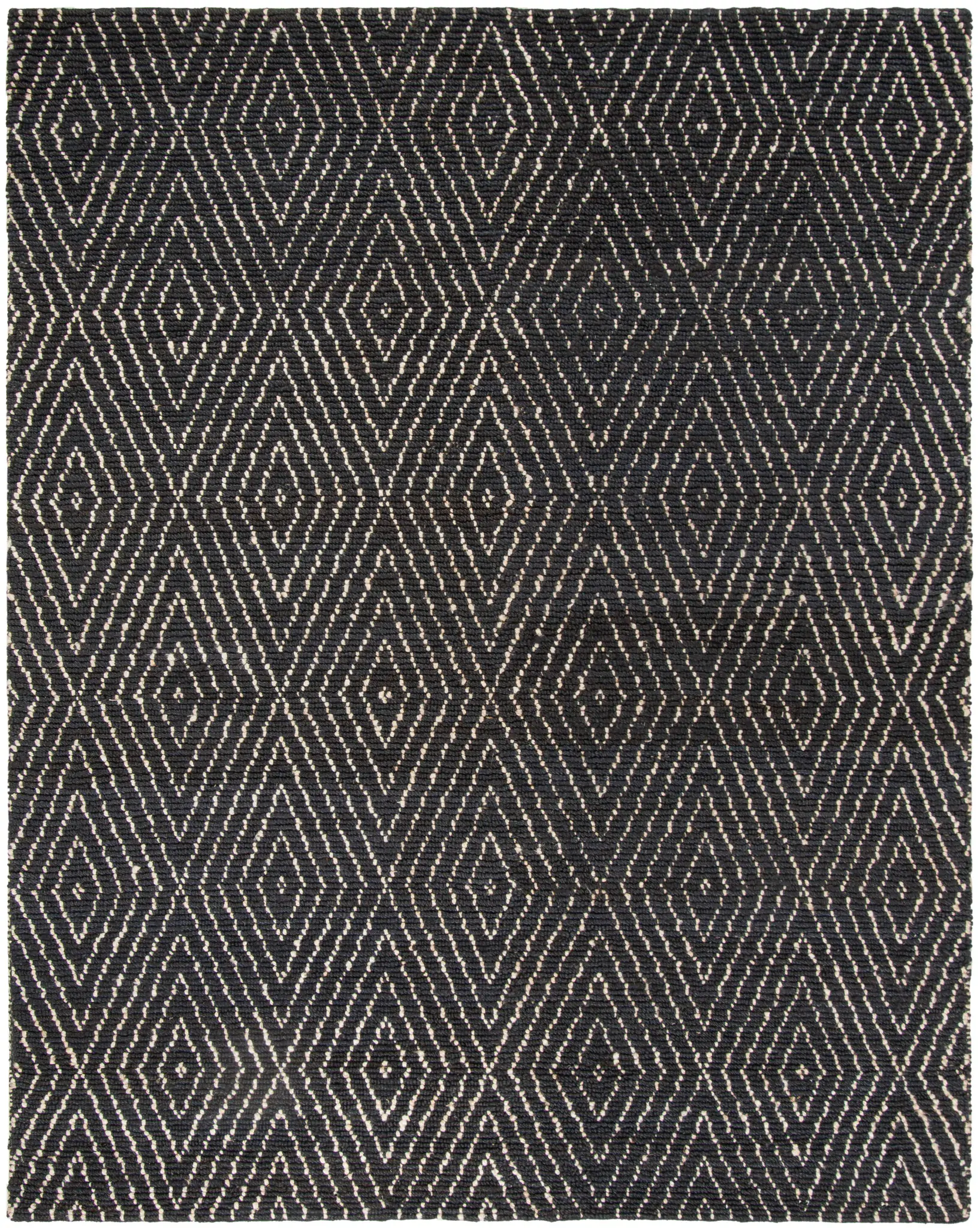 Bohemian Diamond Hand-Woven Jute Rug