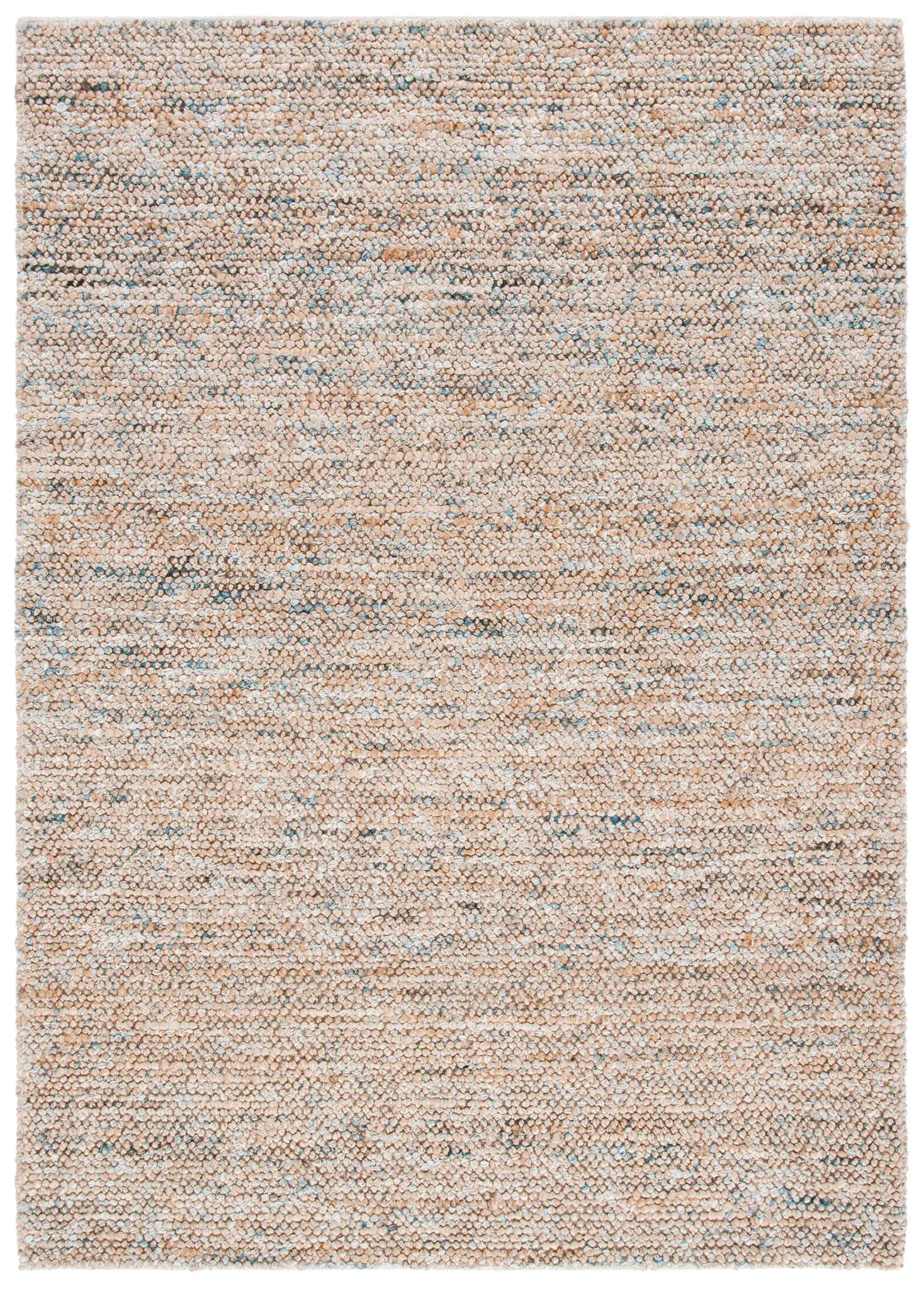 Bohemian Coastal Pebbled Hand-Woven Jute Rug