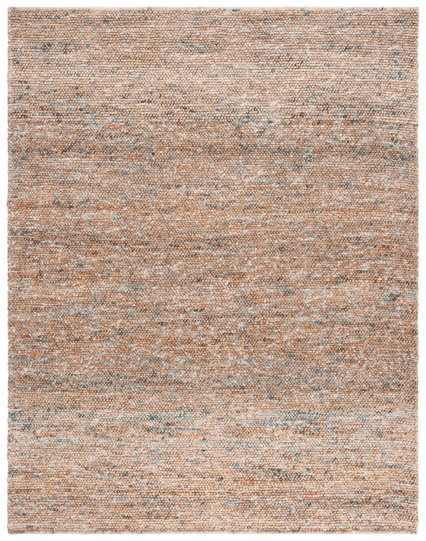 Bohemian Coastal Pebbled Hand-Woven Jute Rug