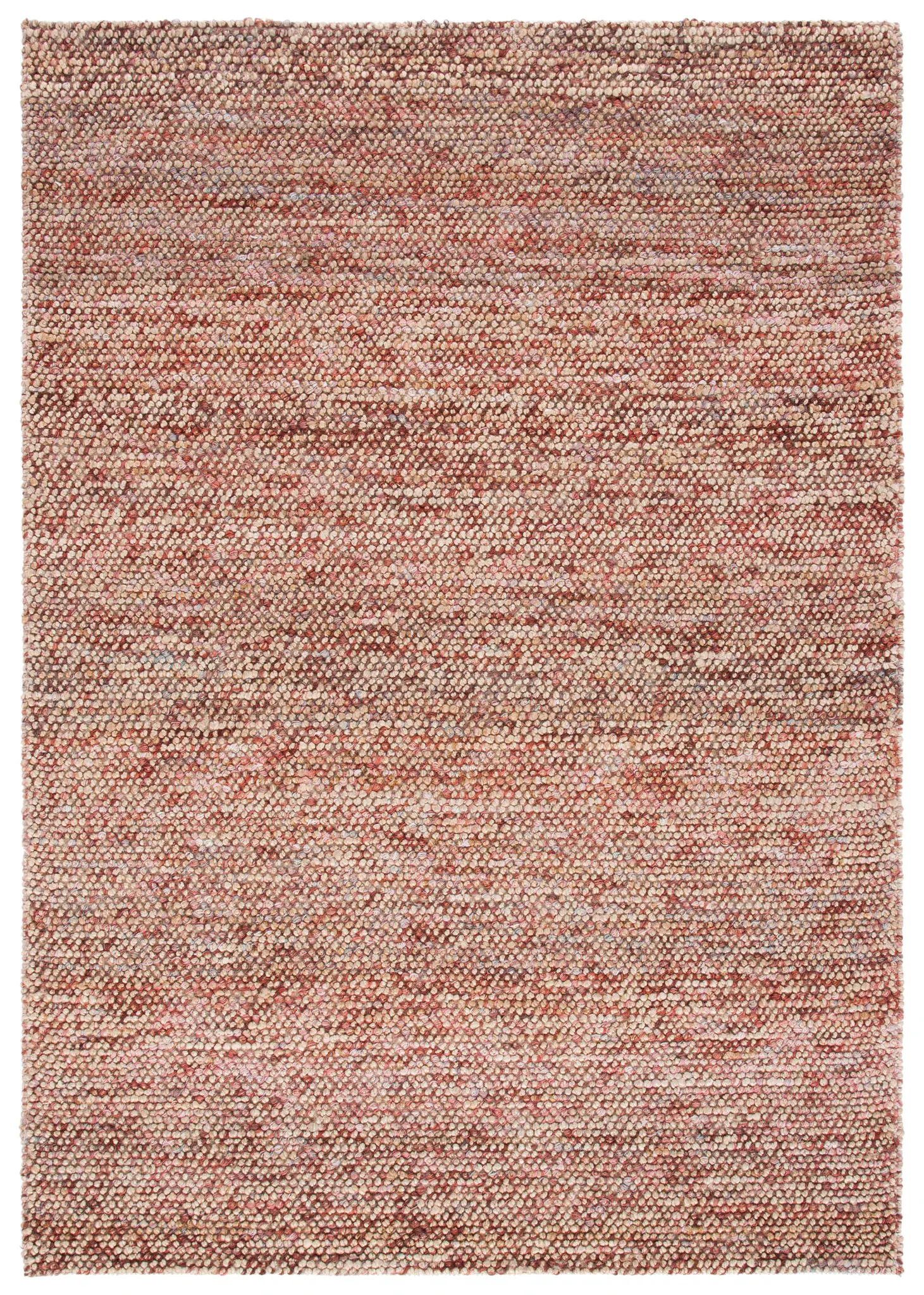 Bohemian Coastal Pebbled Hand-Woven Jute Rug