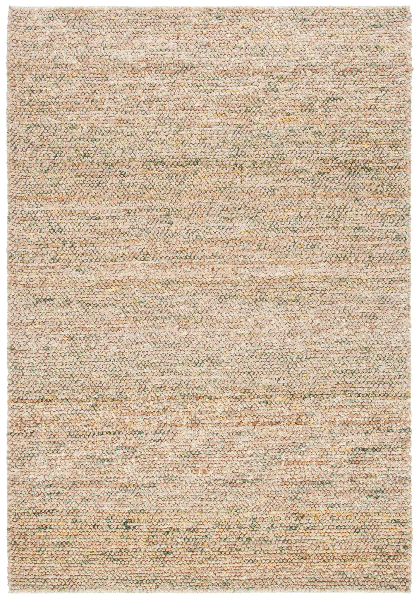 Bohemian Coastal Pebbled Hand-Woven Jute Rug