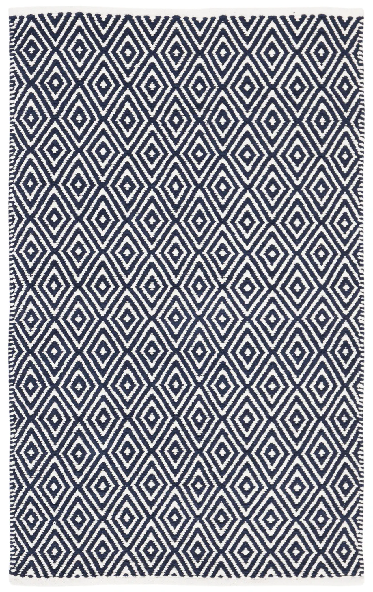 Boston Concentric Diamond Flatweave Cotton Rug