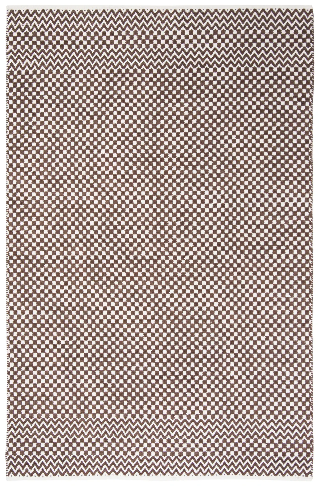 Boston Checkered Chevron Flatweave Cotton Rug