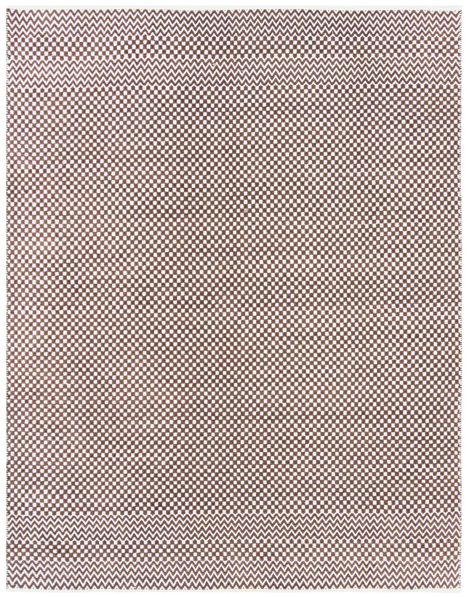 Boston Checkered Chevron Flatweave Cotton Rug