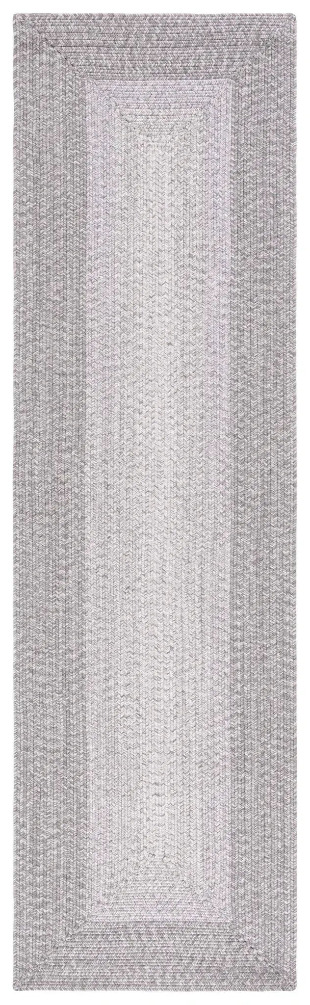 Braided Concentric Border Washable Outdoor Rug