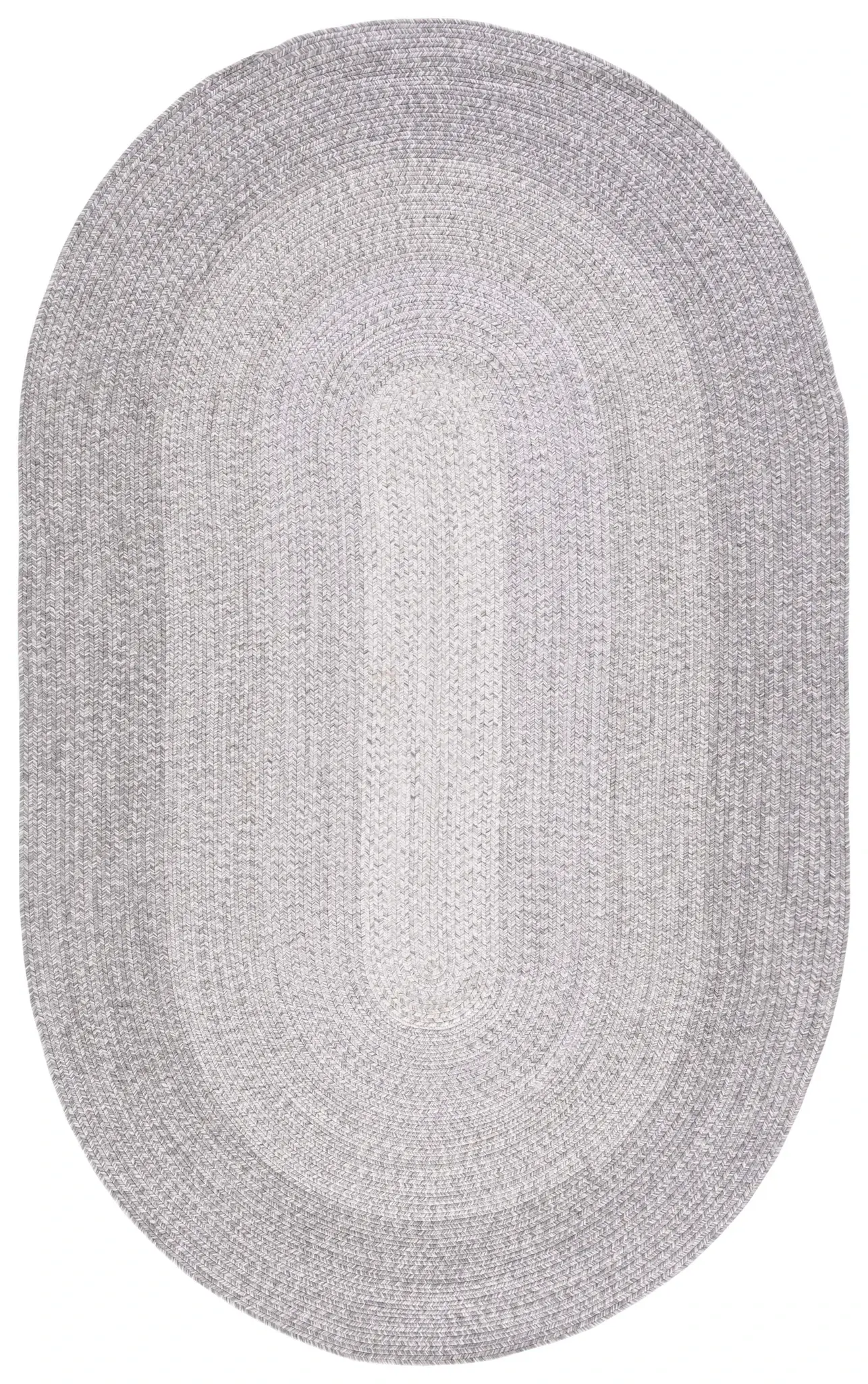 Braided Concentric Border Washable Outdoor Rug