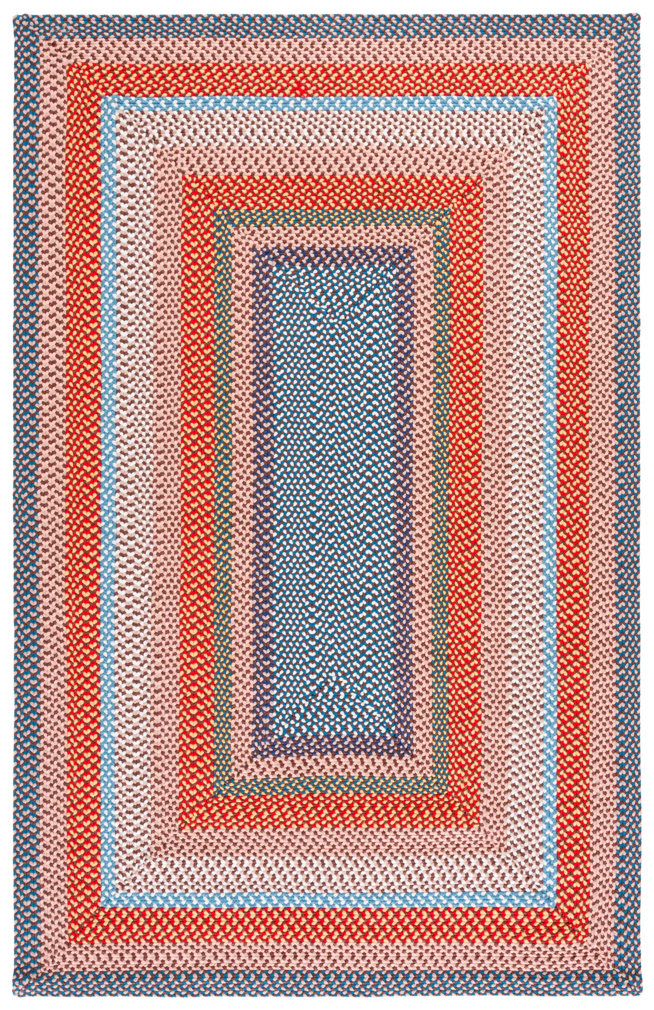 Braided Nested Square Washable Outdoor Rug
