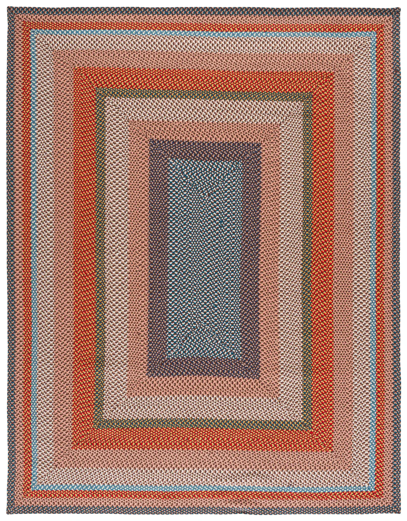 Braided Nested Square Washable Outdoor Rug