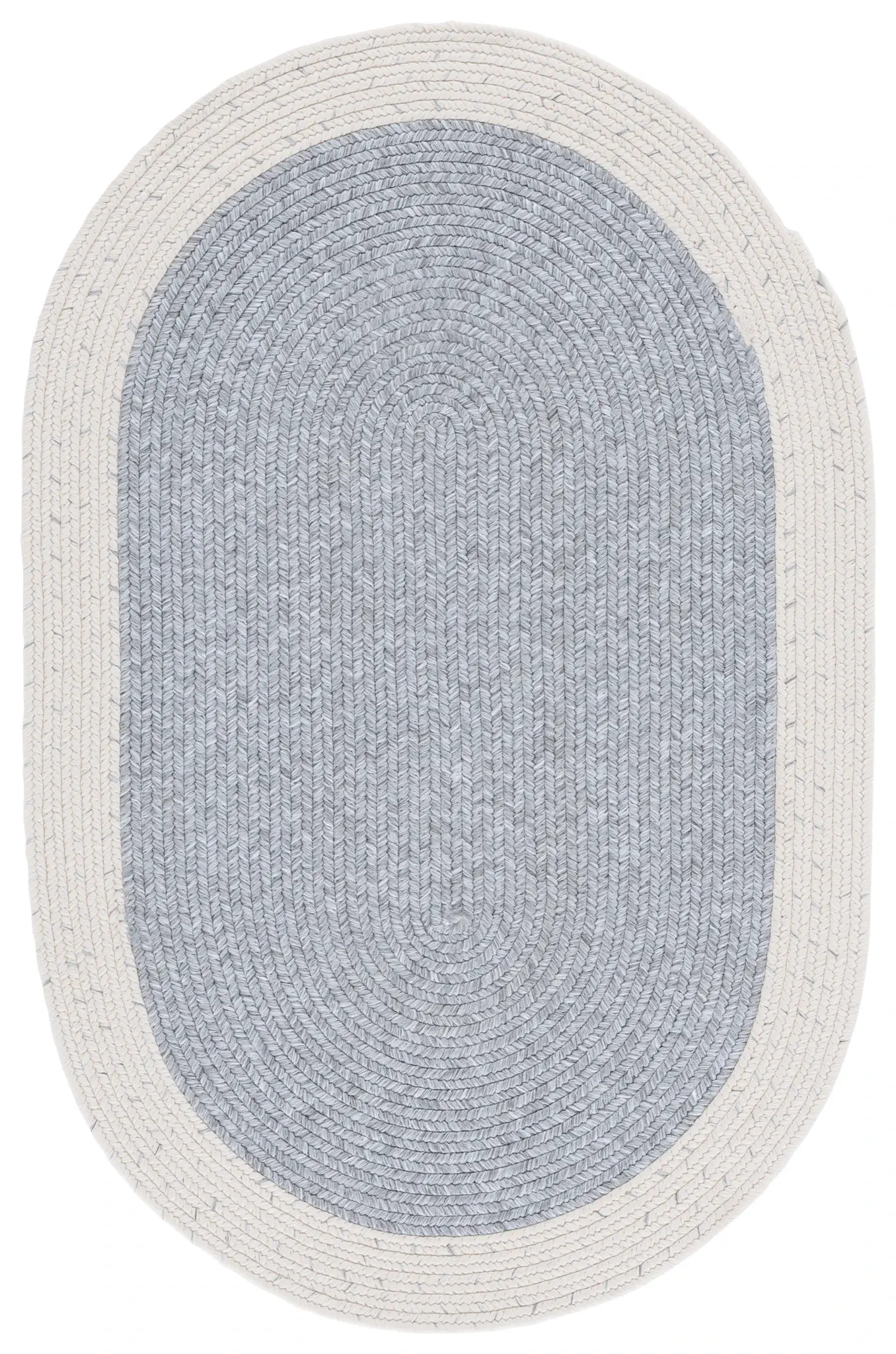 Braided Transitional Border Washable Outdoor Rug