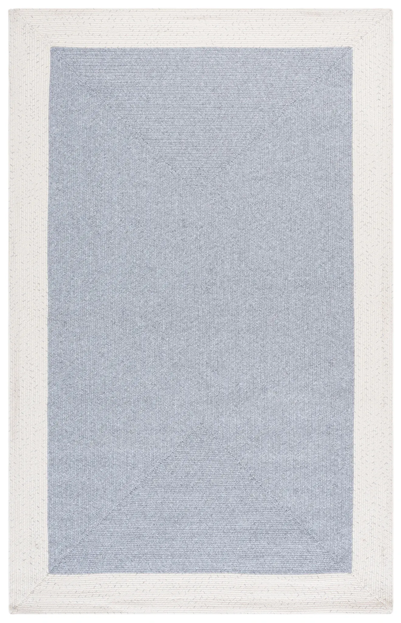 Braided Transitional Border Washable Outdoor Rug