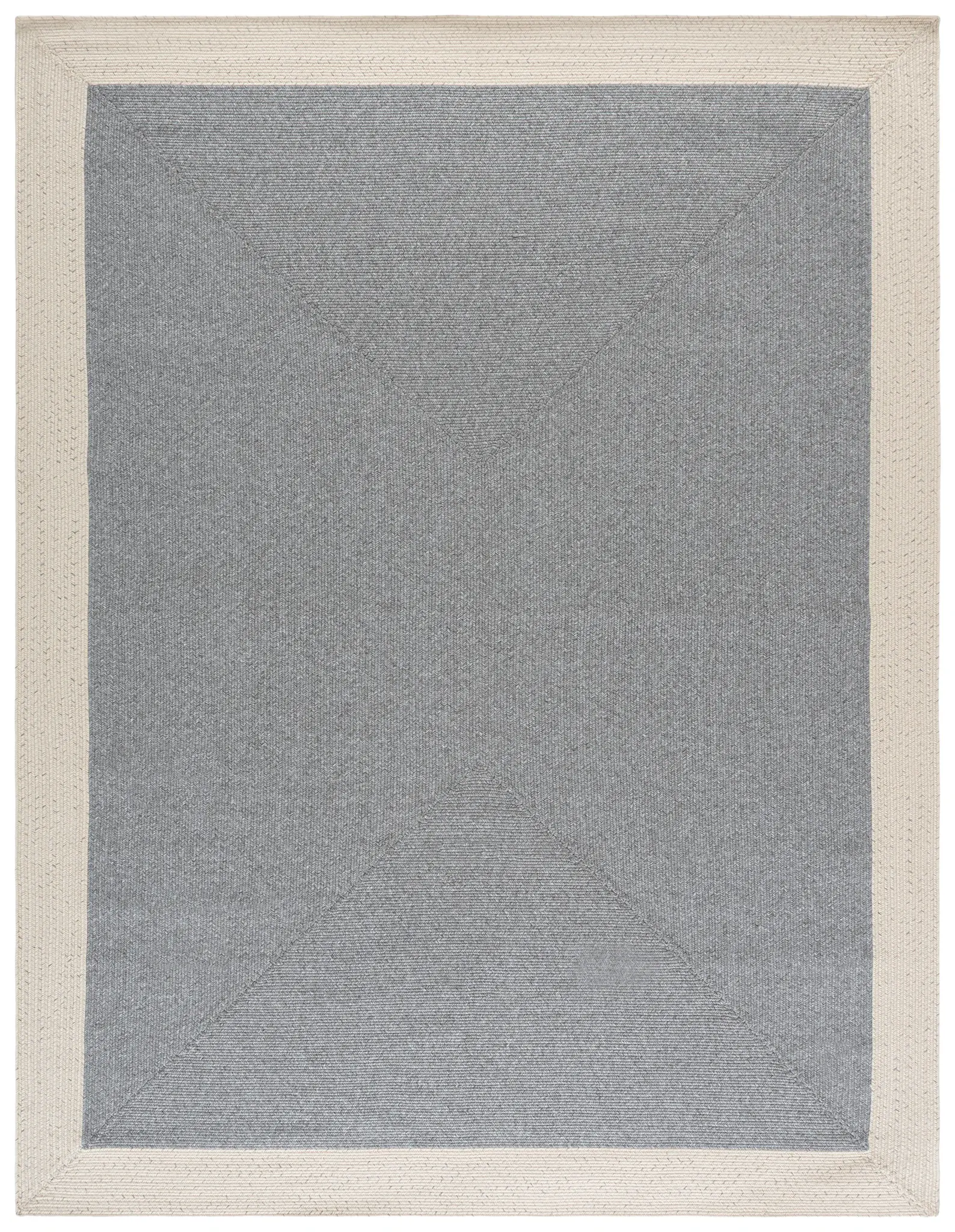 Braided Transitional Border Washable Outdoor Rug