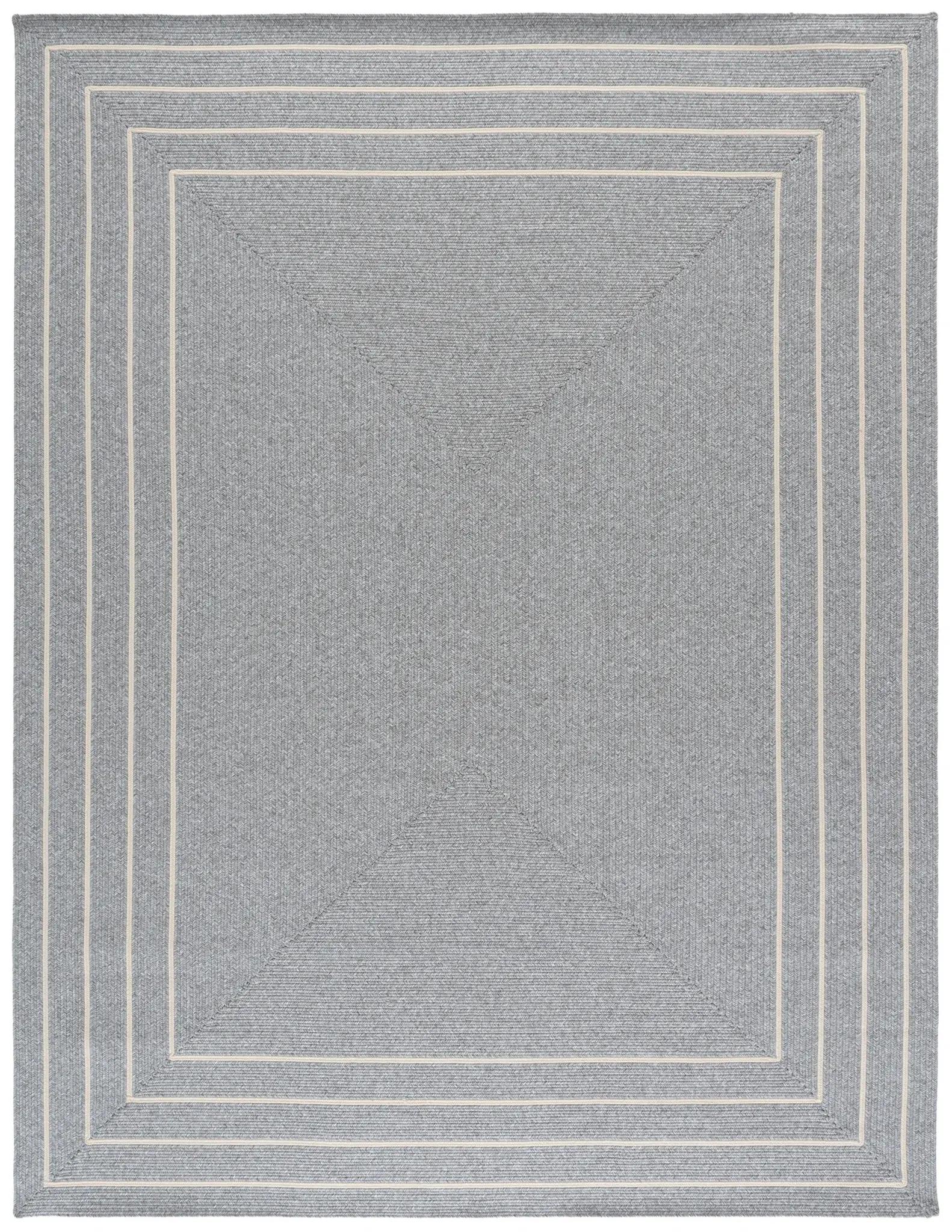 Braided Border Hand-Woven Washable Outdoor Rug