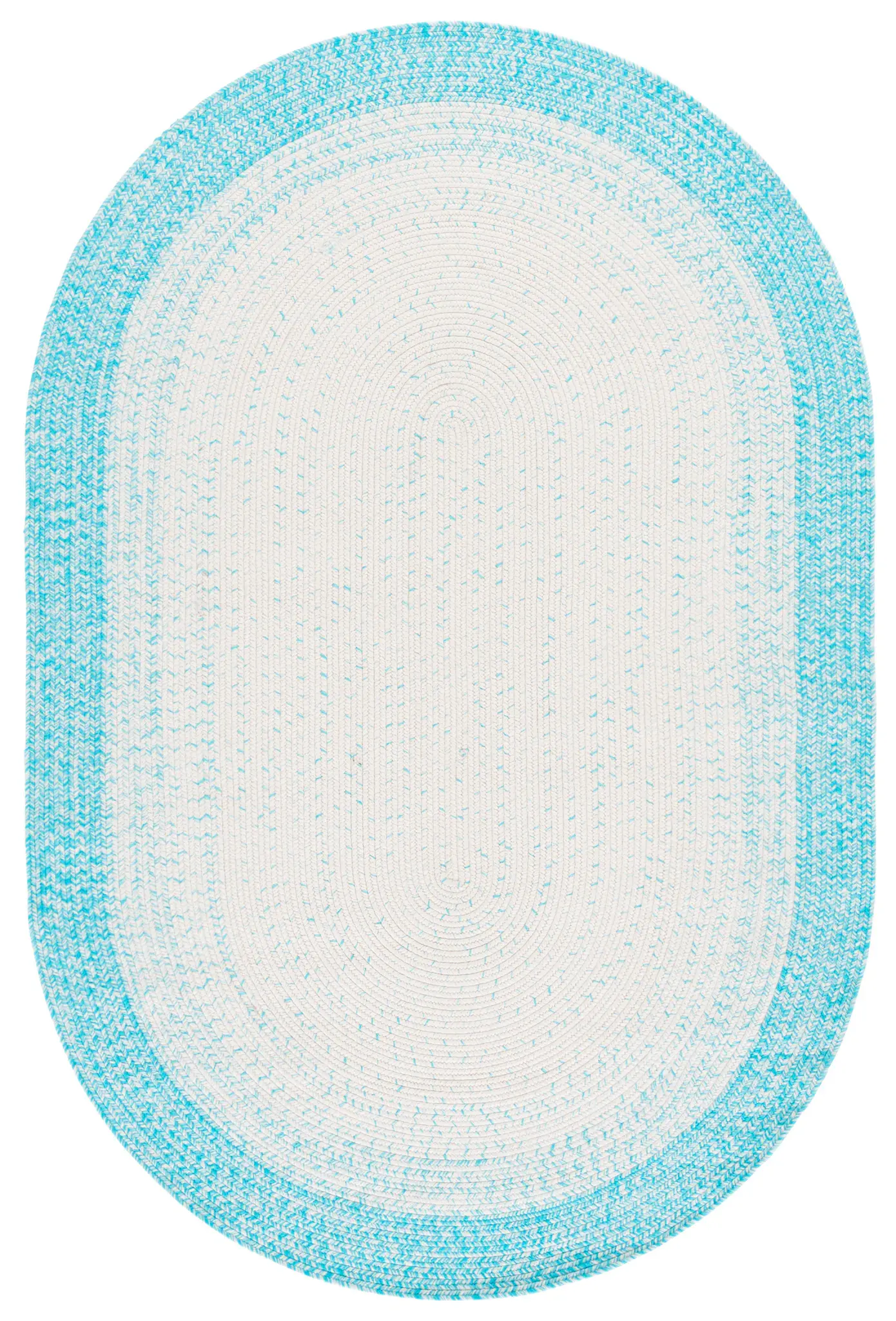 Braided Rustic Border Washable Outdoor Rug