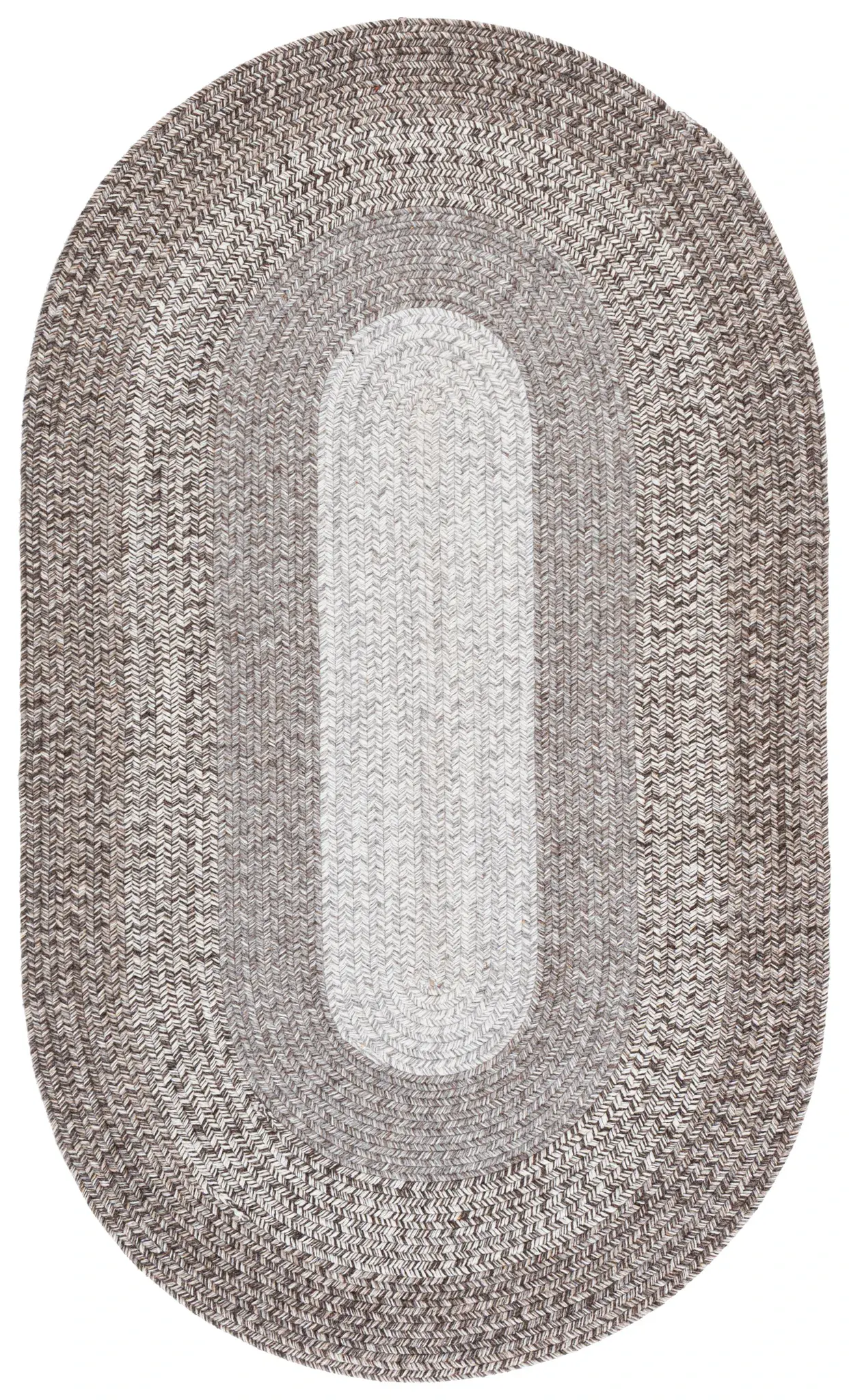 Braided Farmhouse Concentric Wool Rug