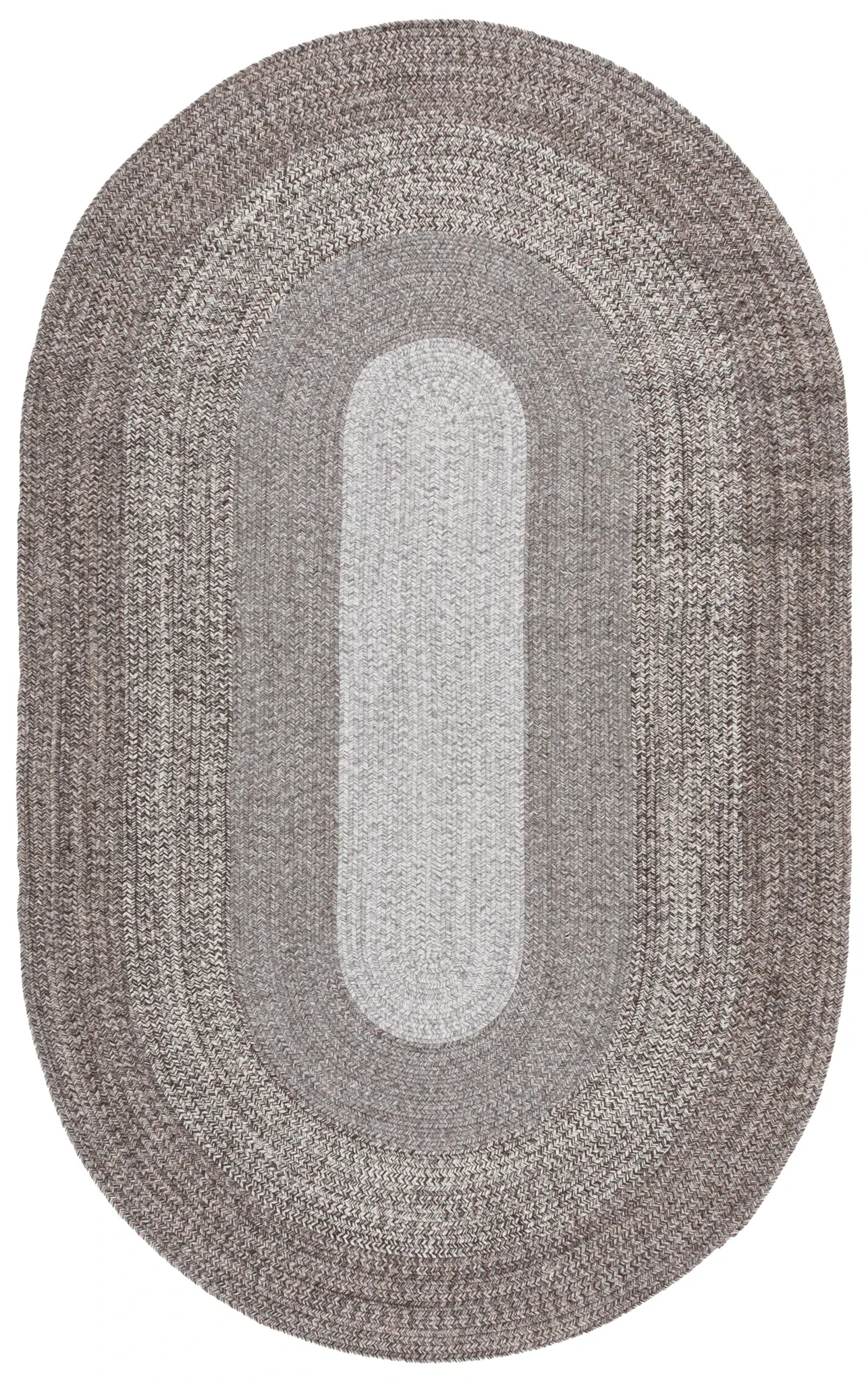Braided Farmhouse Concentric Wool Rug