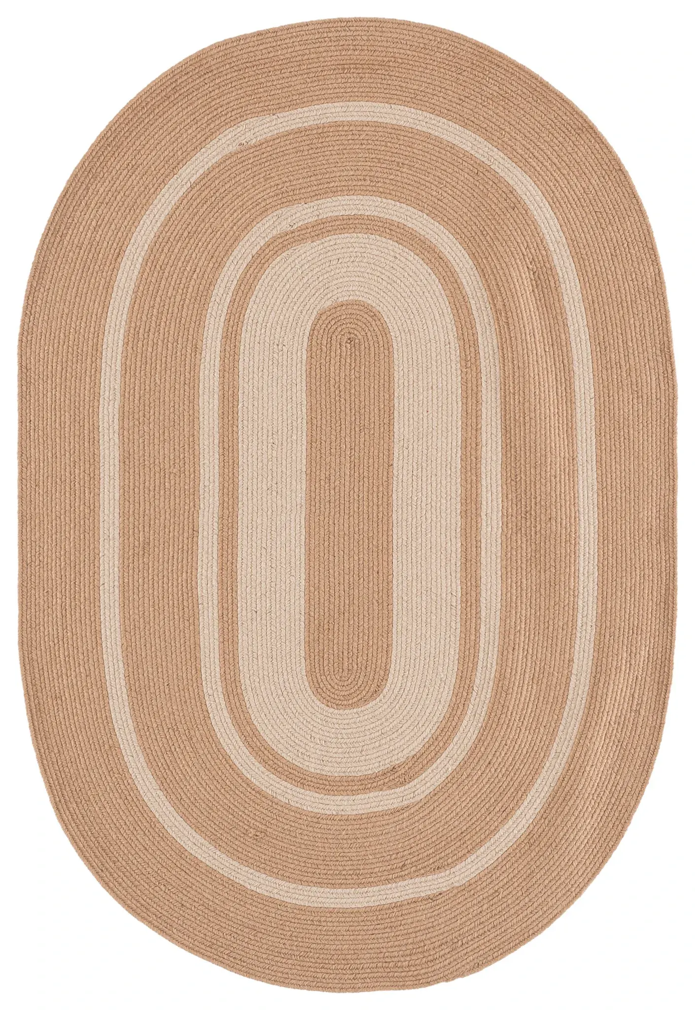 Braided Concentric Ring Hand-Woven Rug