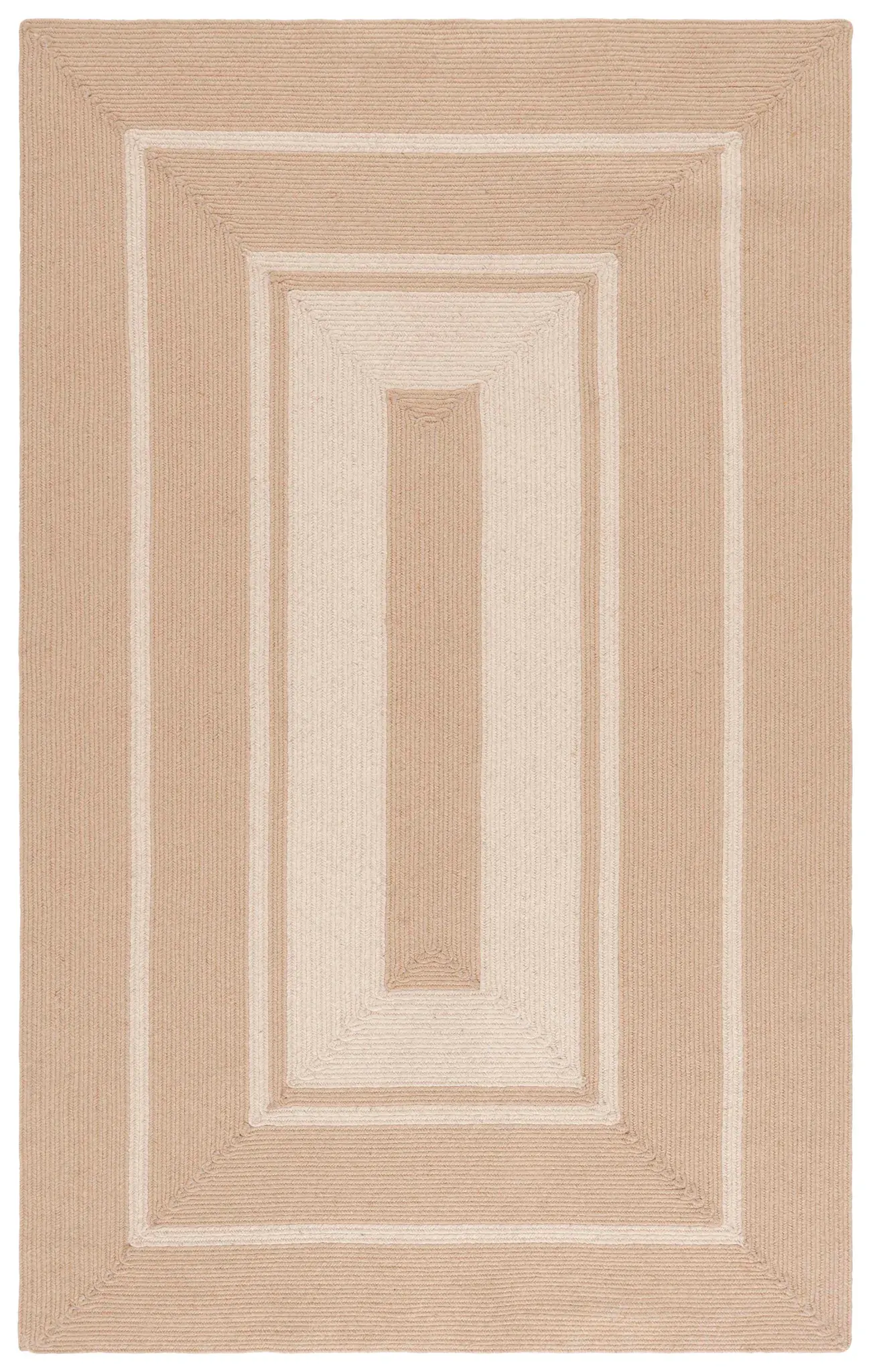 Braided Concentric Ring Hand-Woven Rug