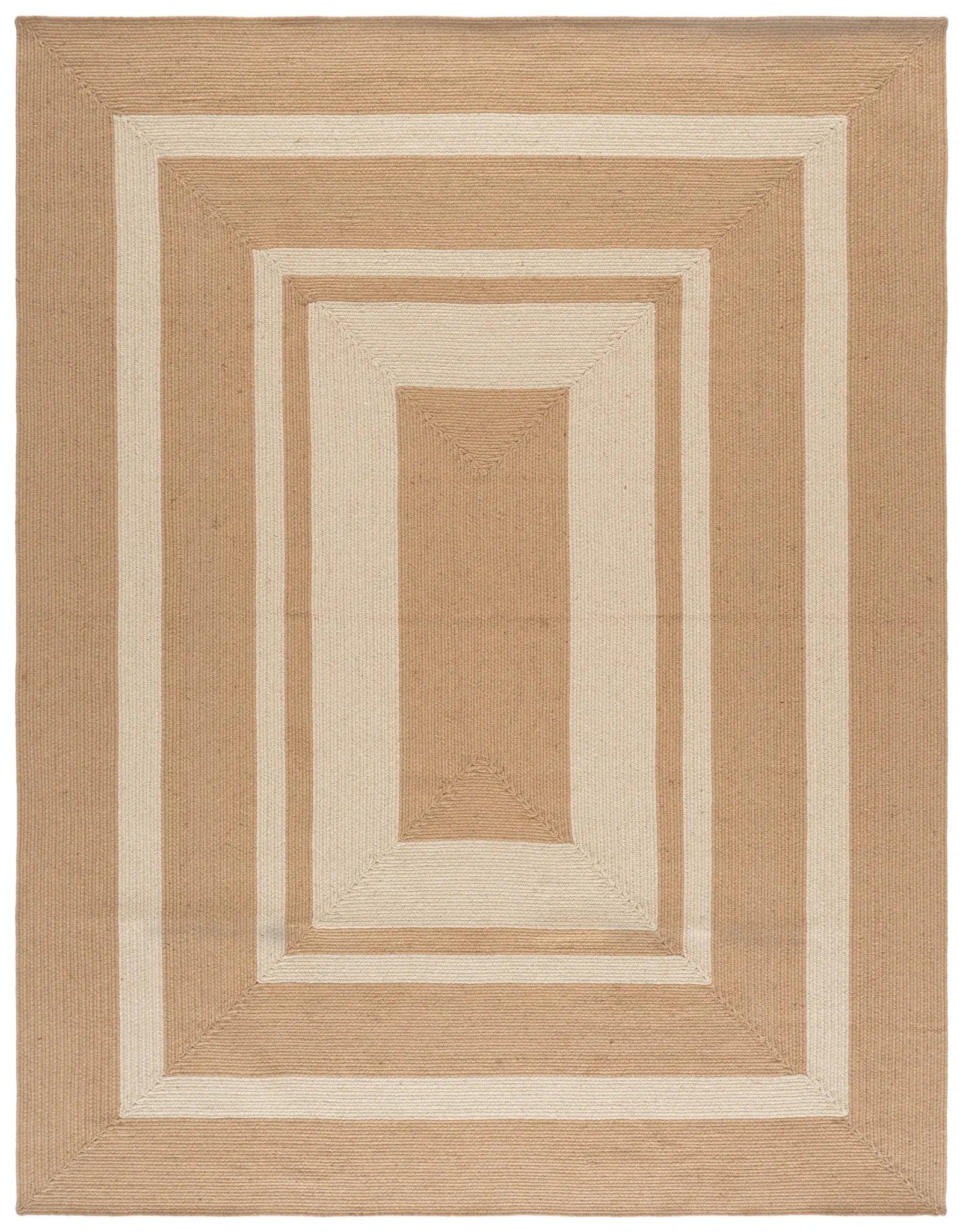 Braided Concentric Ring Hand-Woven Rug