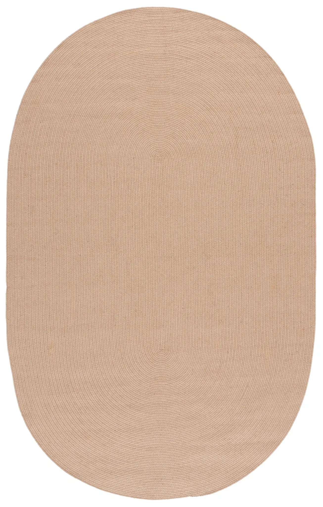 Braided Solid Oval Hand-Woven Rug