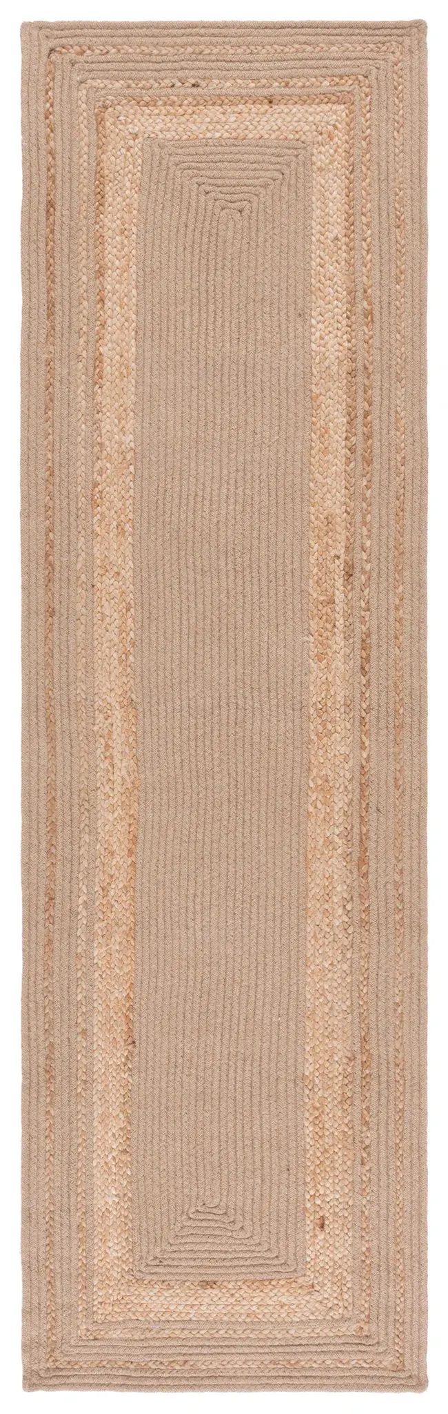 Braided Concentric Border Hand-Woven Rug