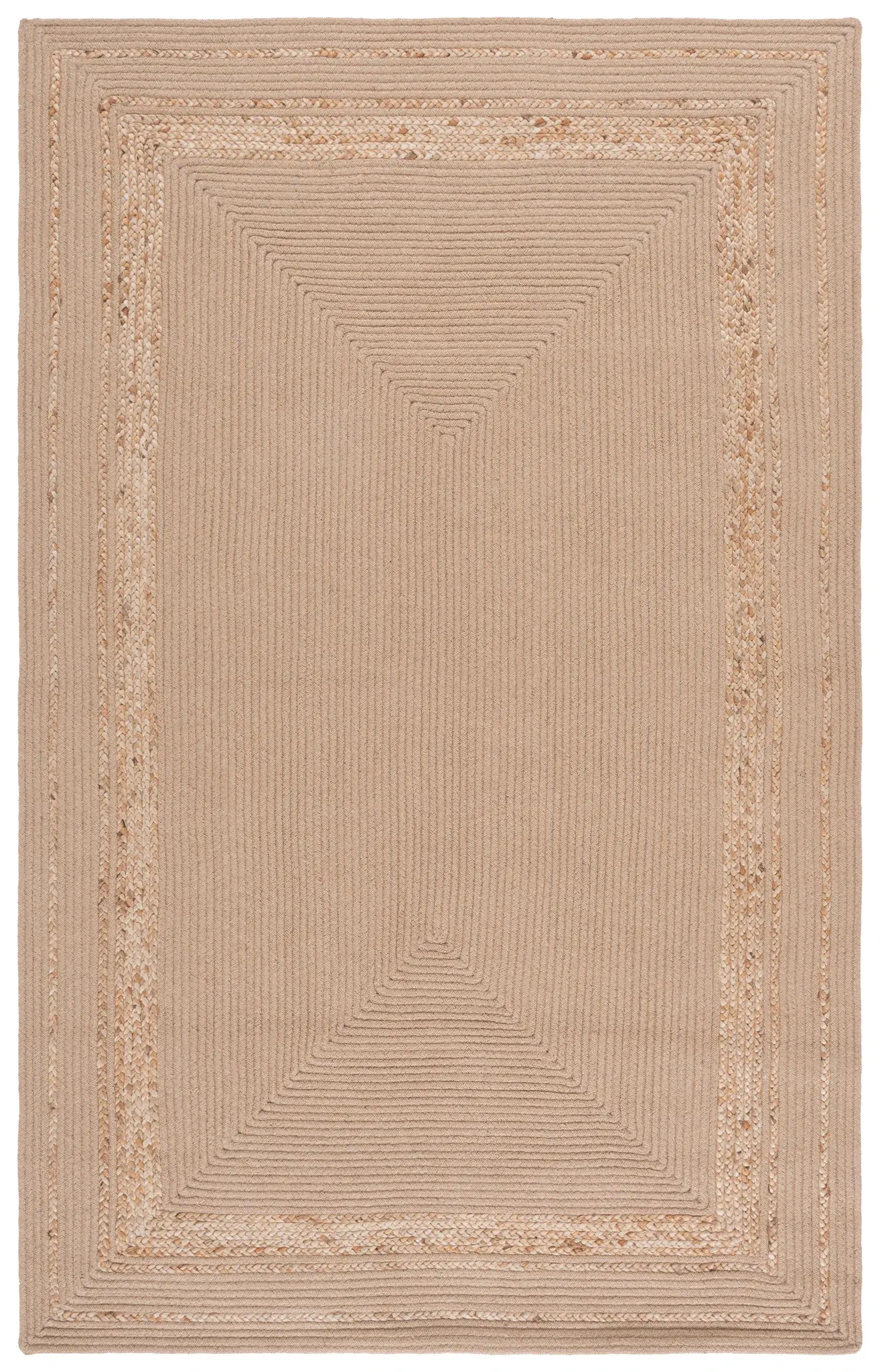 Braided Concentric Border Hand-Woven Rug
