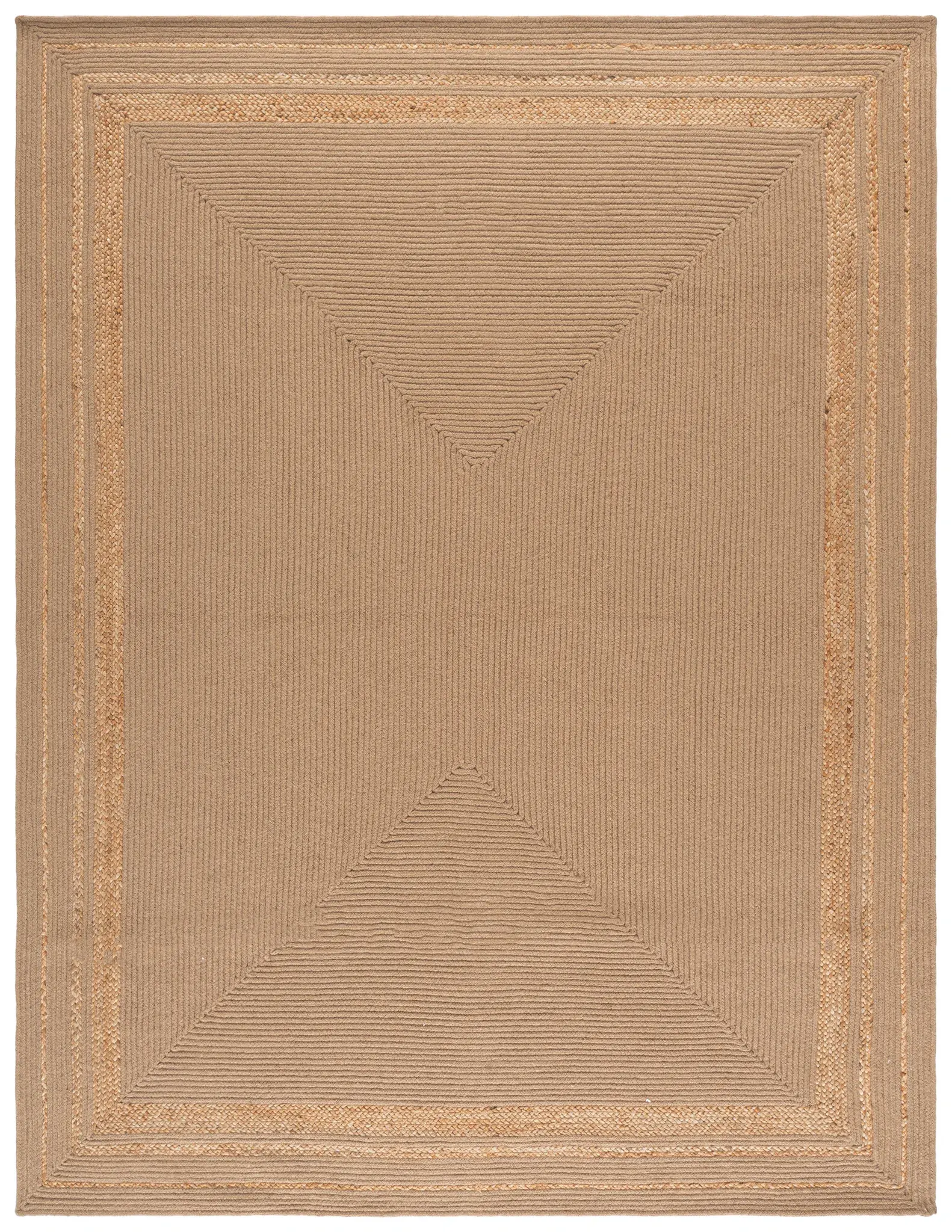 Braided Concentric Border Hand-Woven Rug