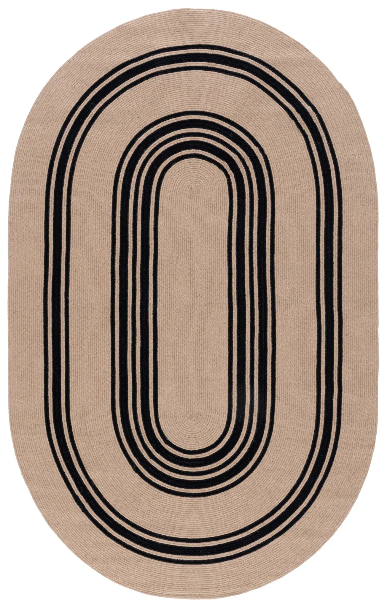 Braided Concentric Stripe Hand-Woven Rug